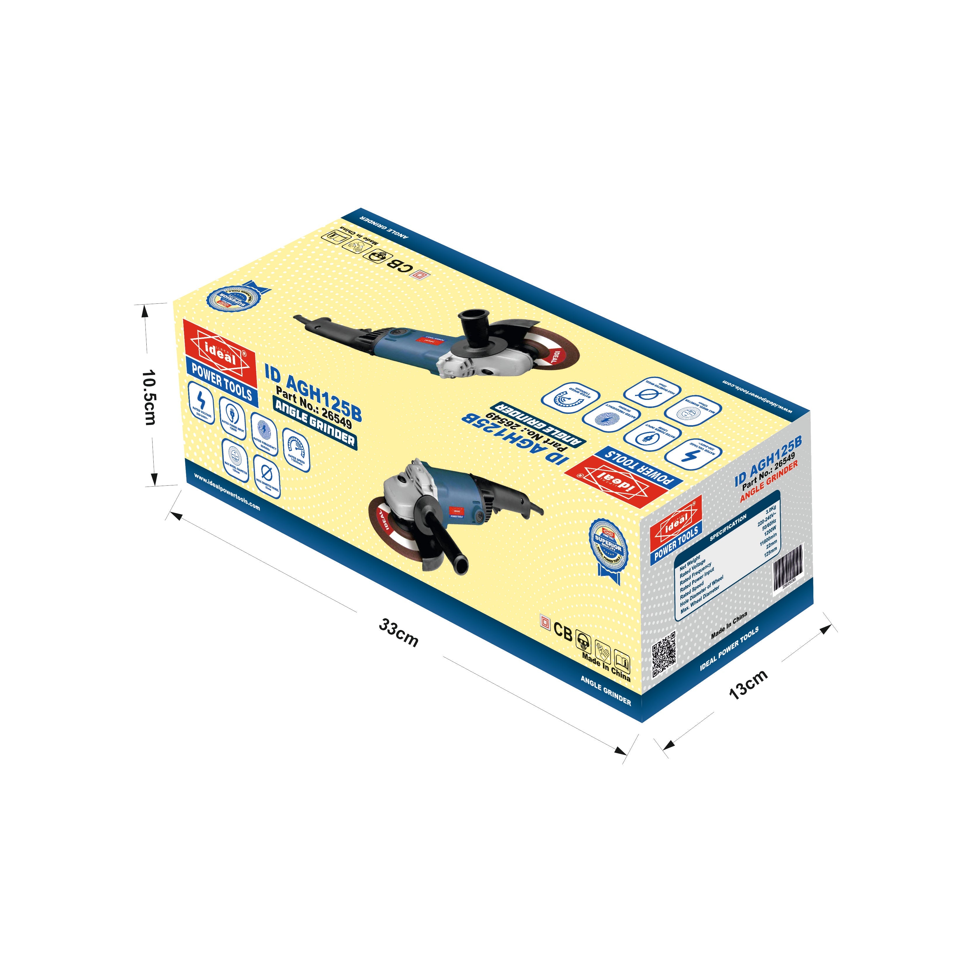 ID AGH125B ELECTRIC ANGLE GRINDER MACHINE
