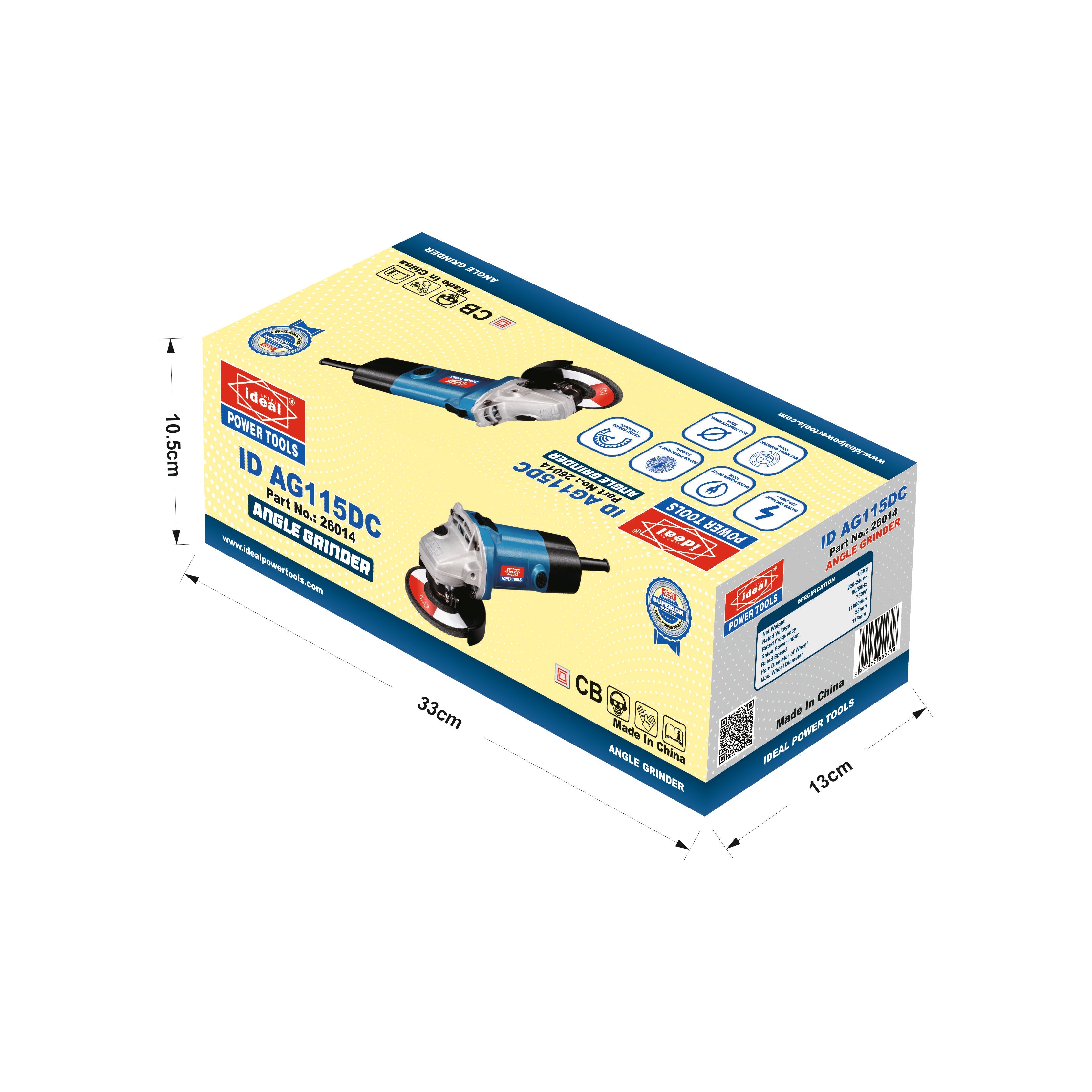 ID AG115DC ELECTRIC ANGLE GRINDER MACHINE