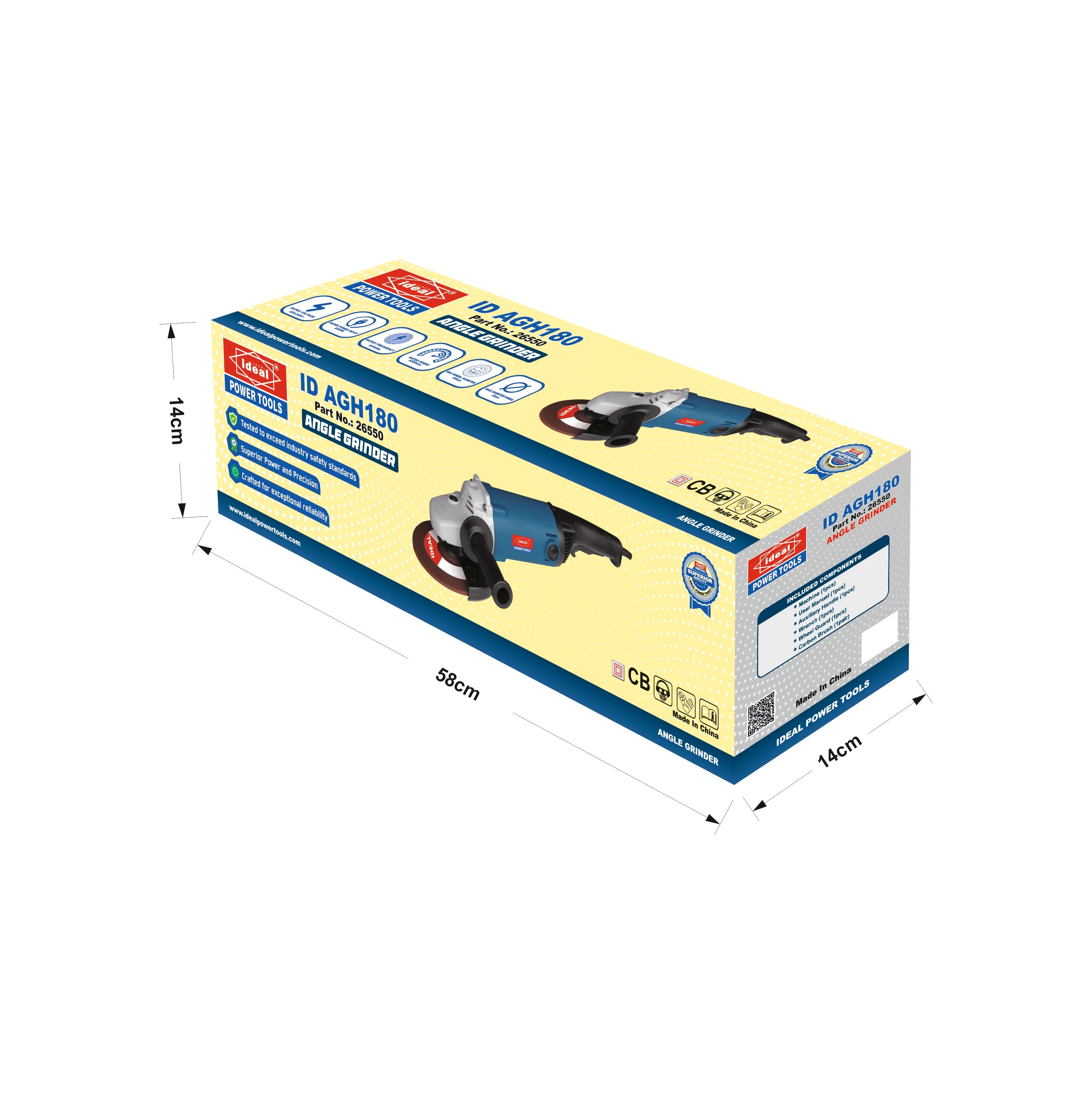 ID AGH180 ELECTRIC ANGLE GRINDER MACHINE