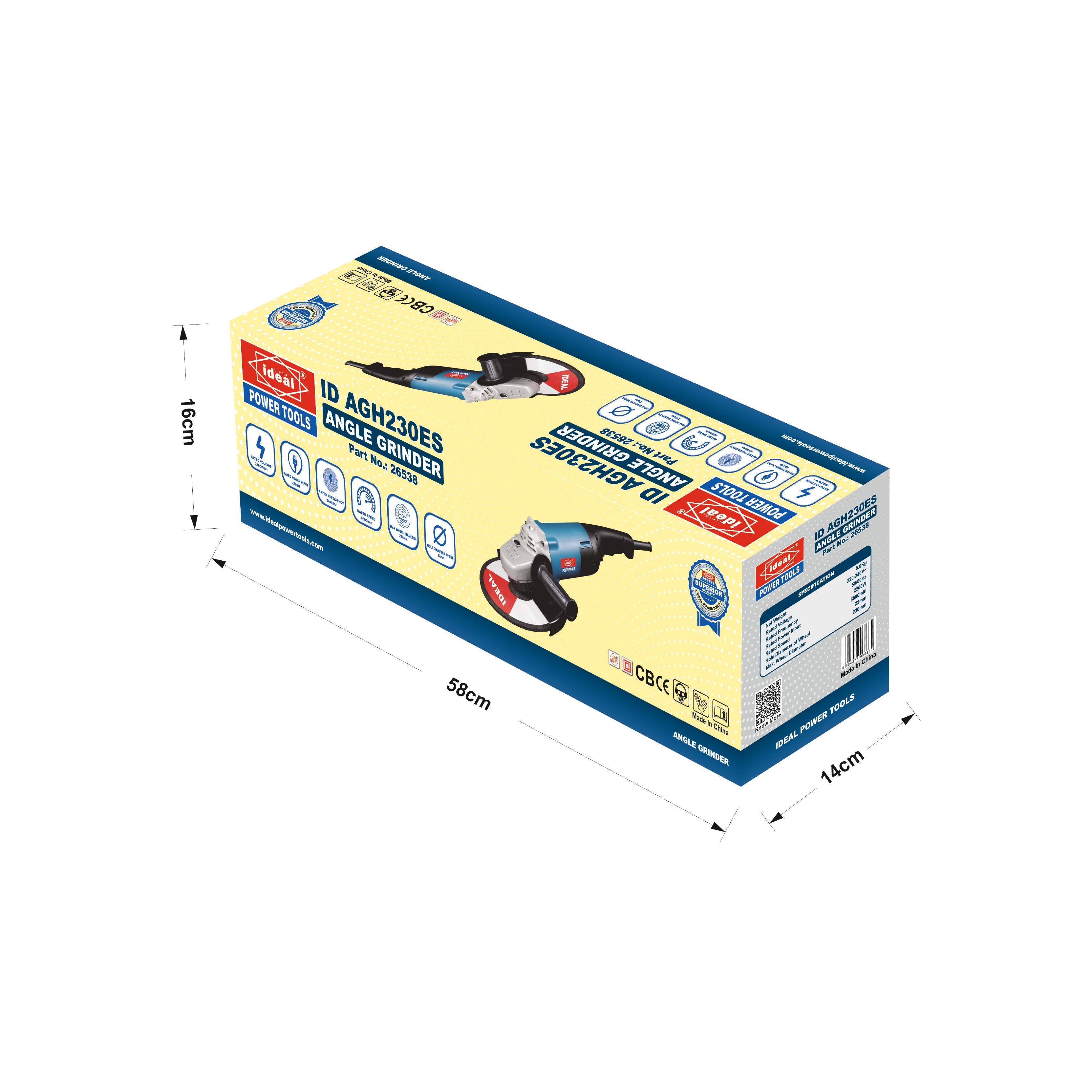 ID AGH230ES ELECTRIC ANGLE GRINDER MACHINE