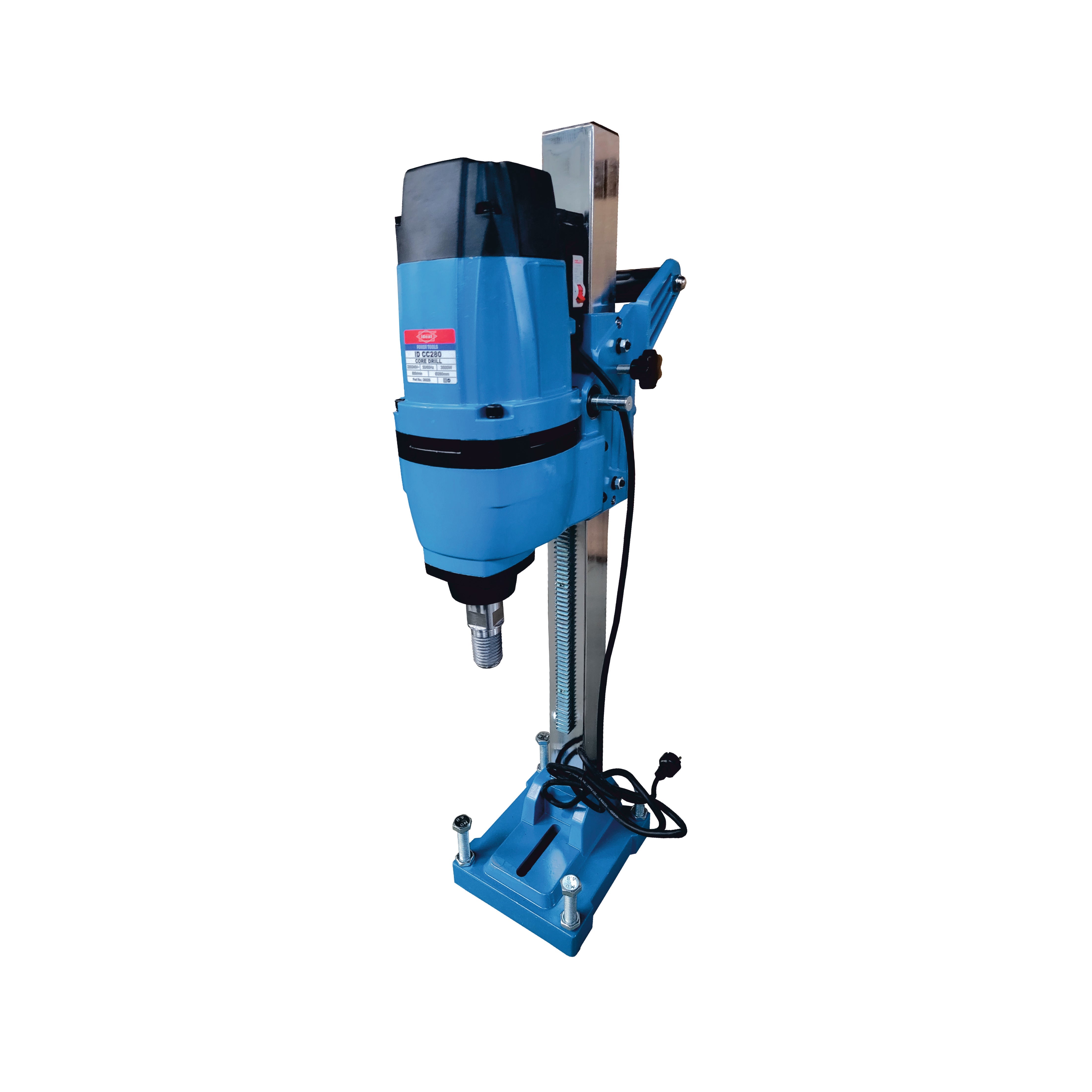 A blue color Core Drill Machine ID CC280 on a white background