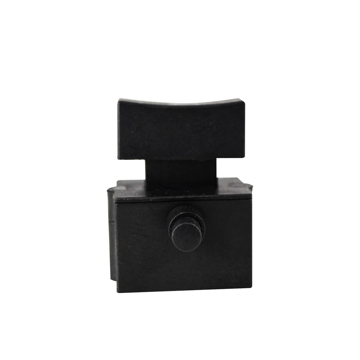 Black switch spare part on a white background