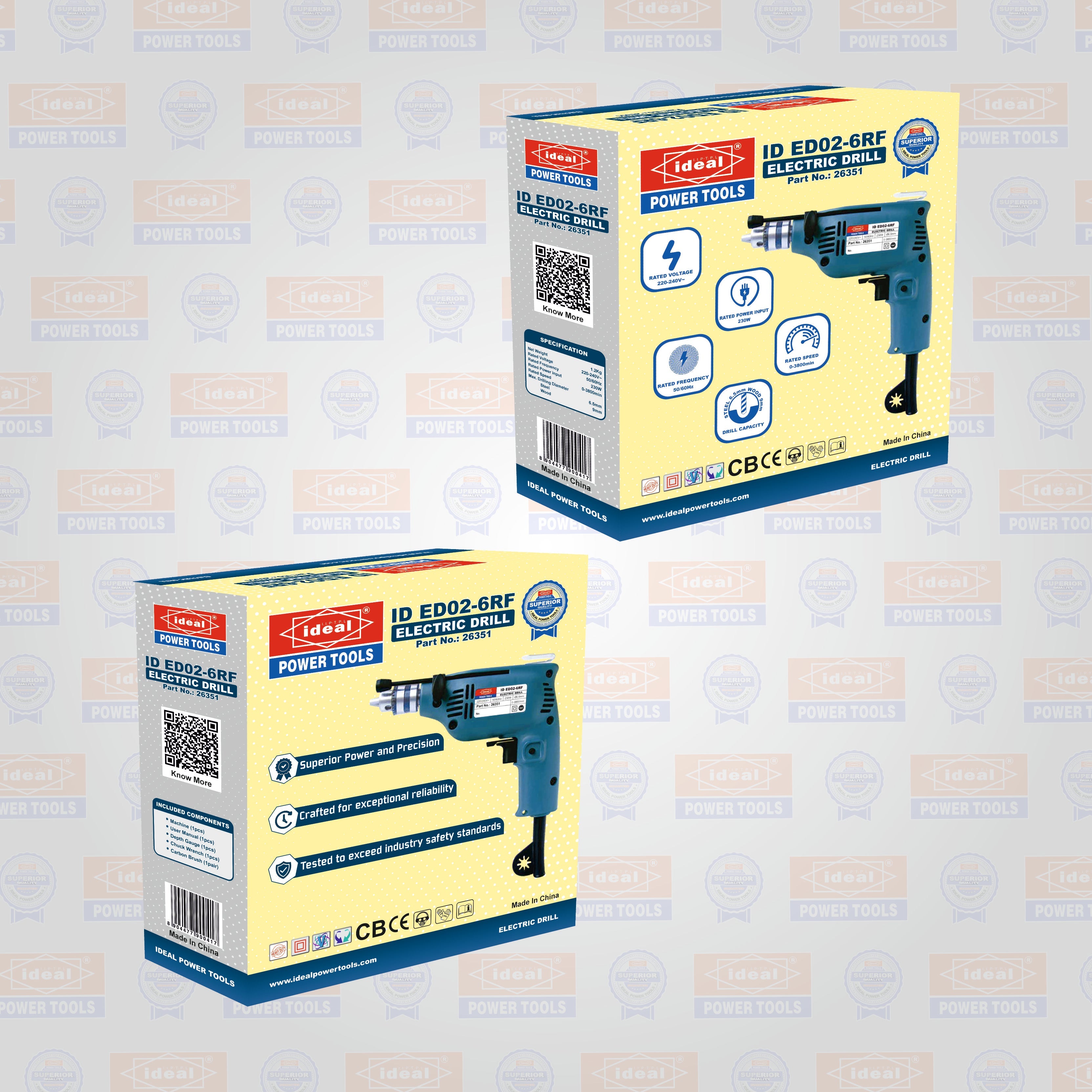 ID ED02-6RF ELECTRIC DRILL MACHINE