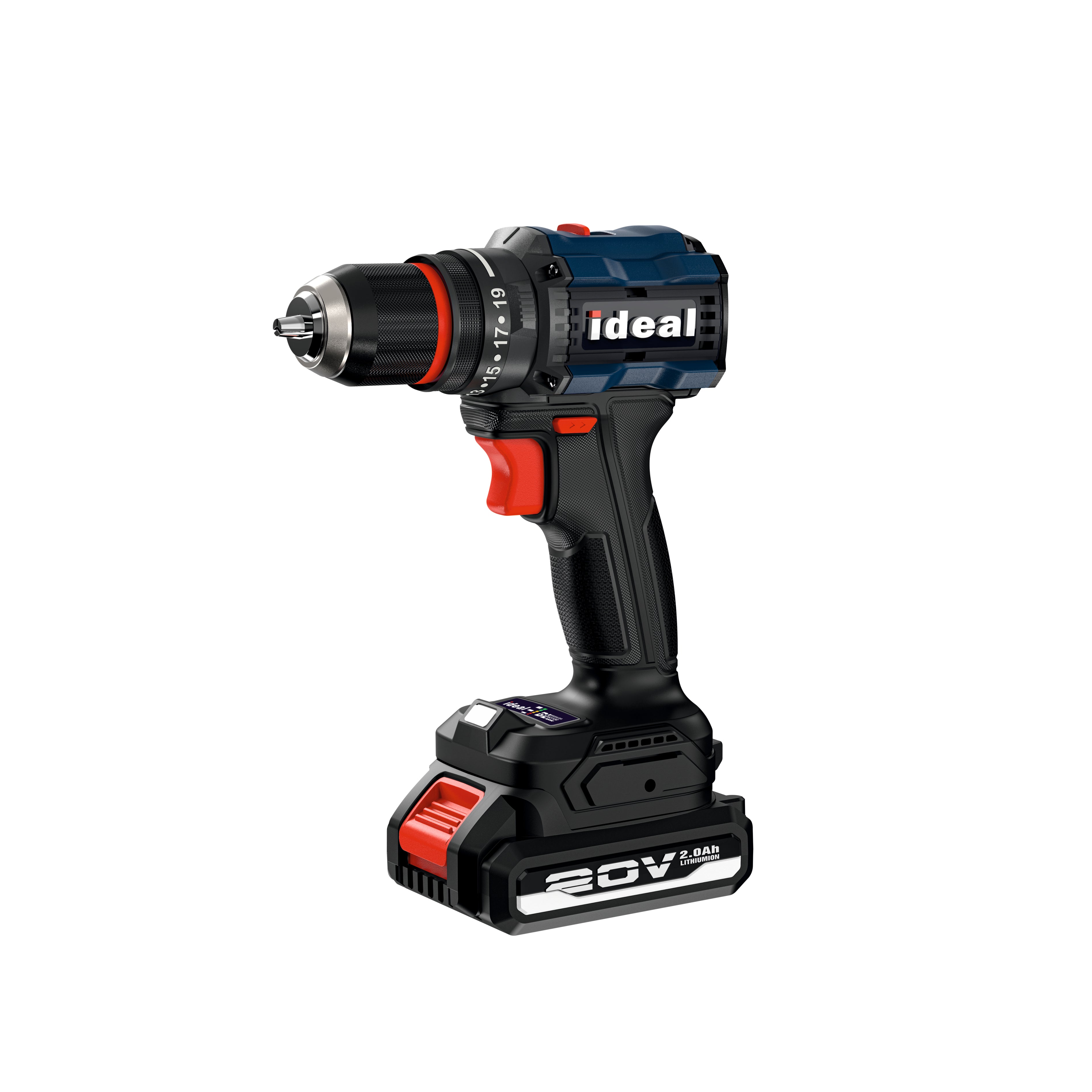 Cordless drill IDM ID-B60 with 'ideal' branding on a white background