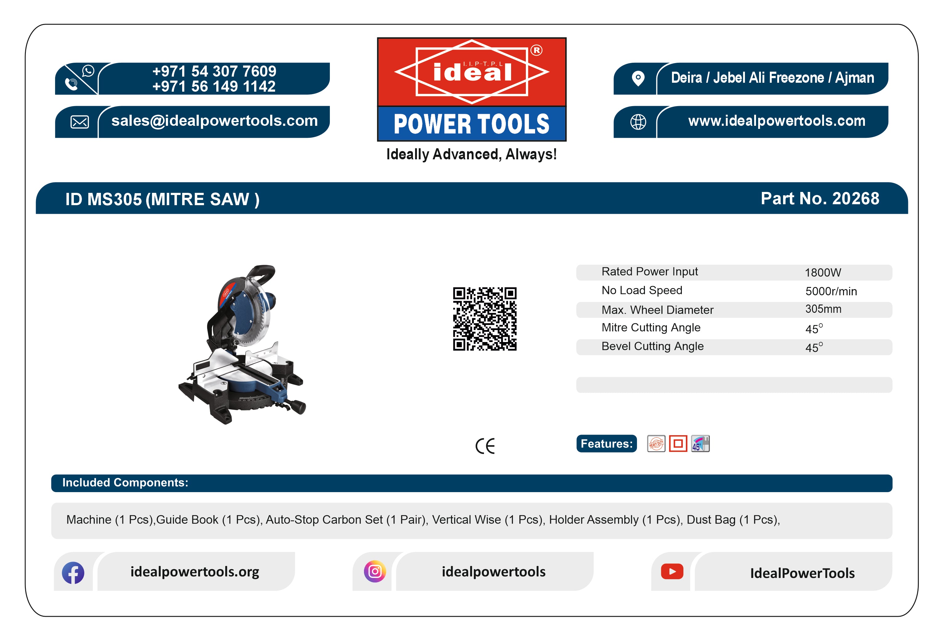 ID MS305 ELECTRIC MITRE SAW MACHINE