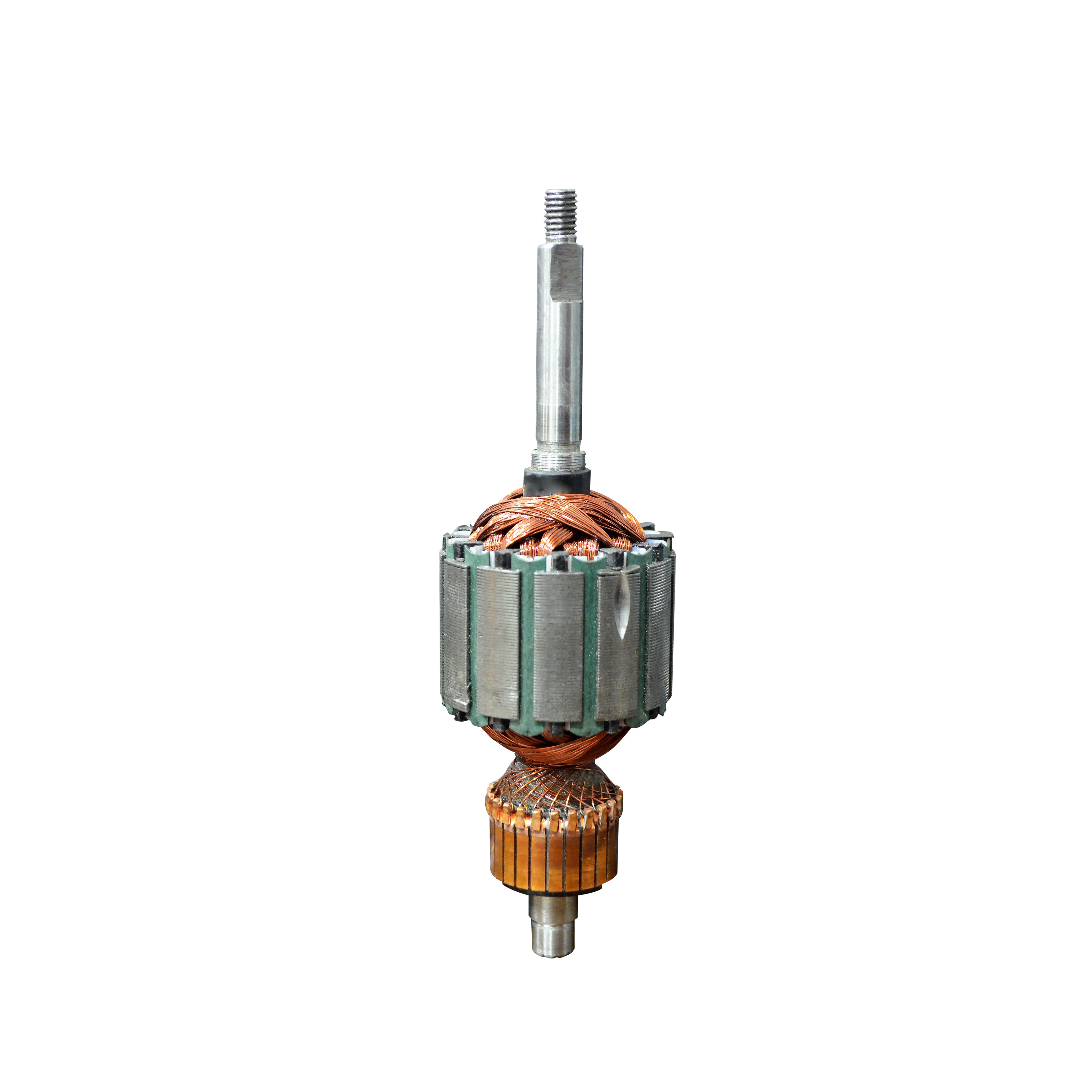 Armature spare part for ar blower isolated on a white background.