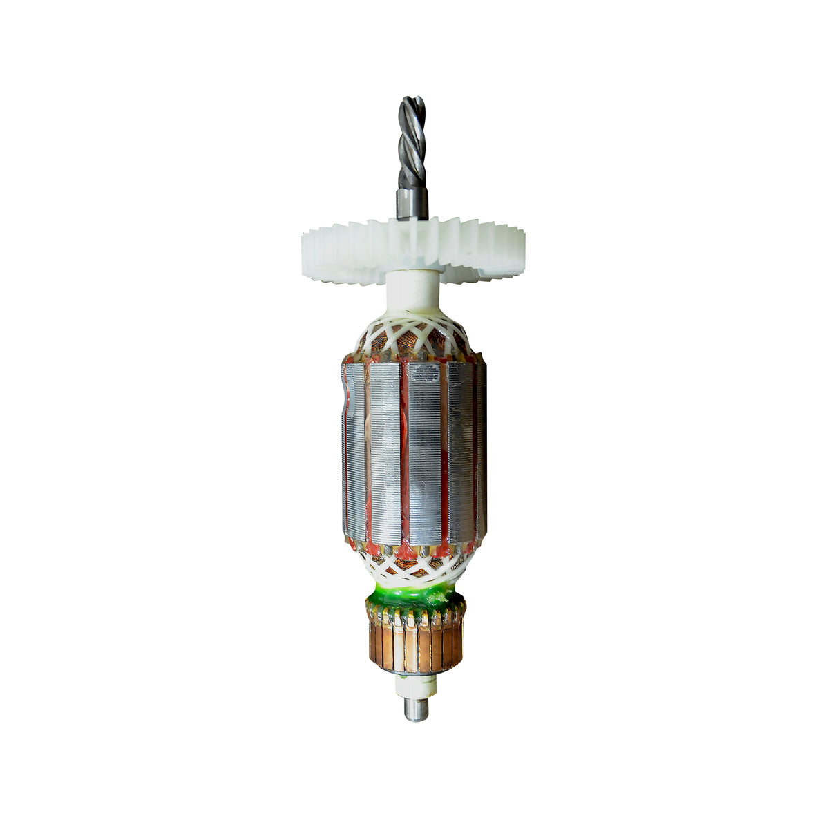 An armature of impact drill on a white background.