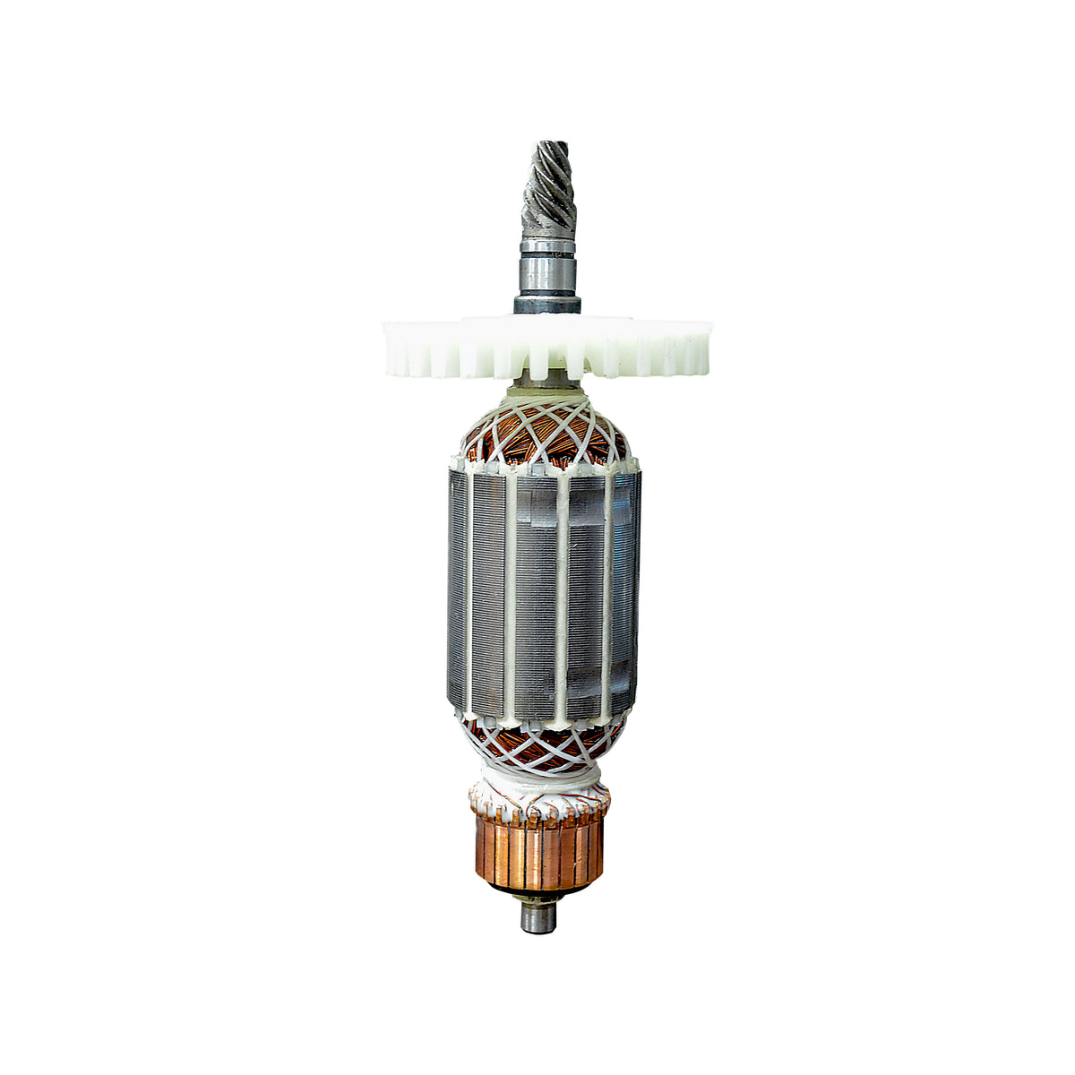 Polisher spare part (Armature) for polisher isolated on a white background.