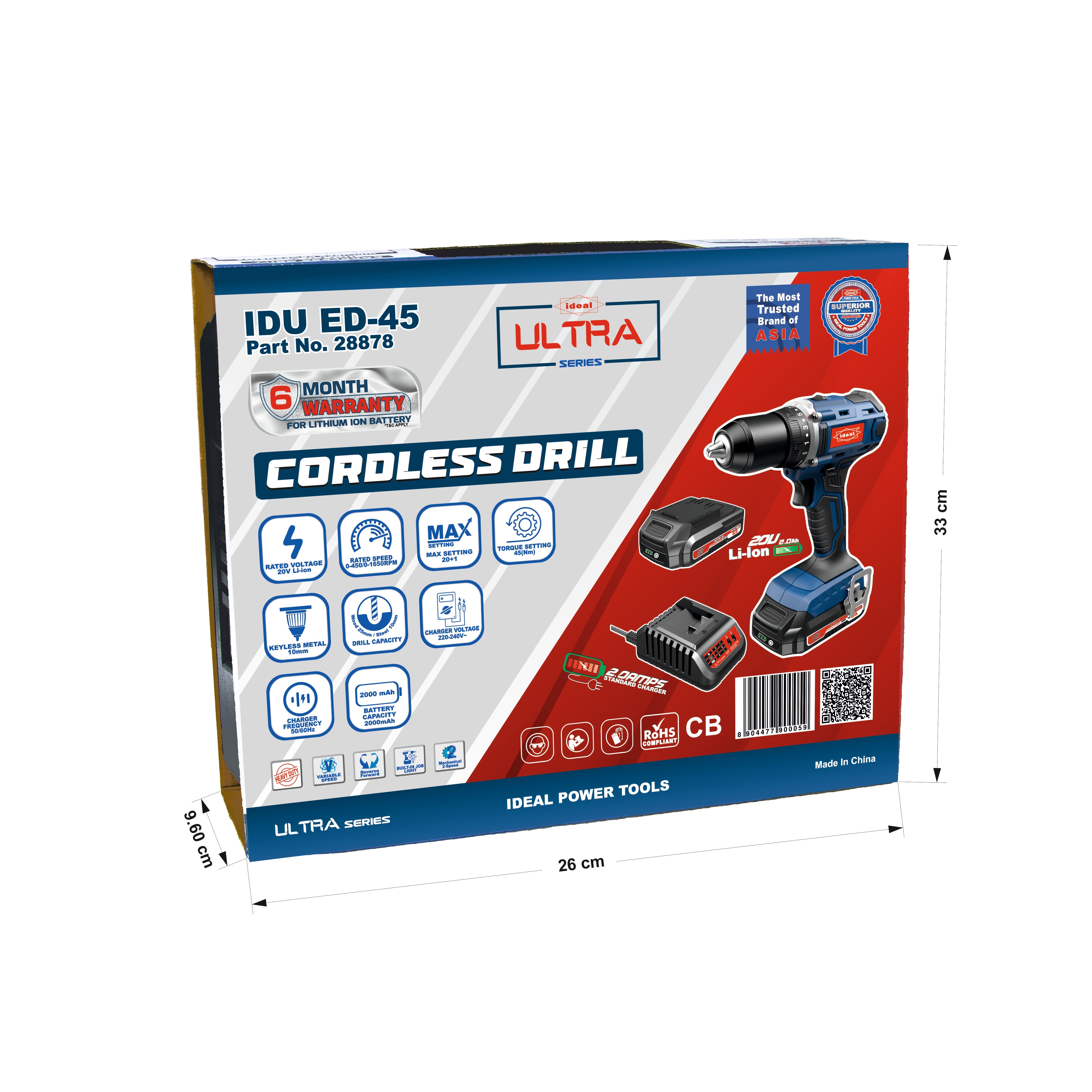 IDU ED-45 CORDLESS DRILL MACHINE KIT