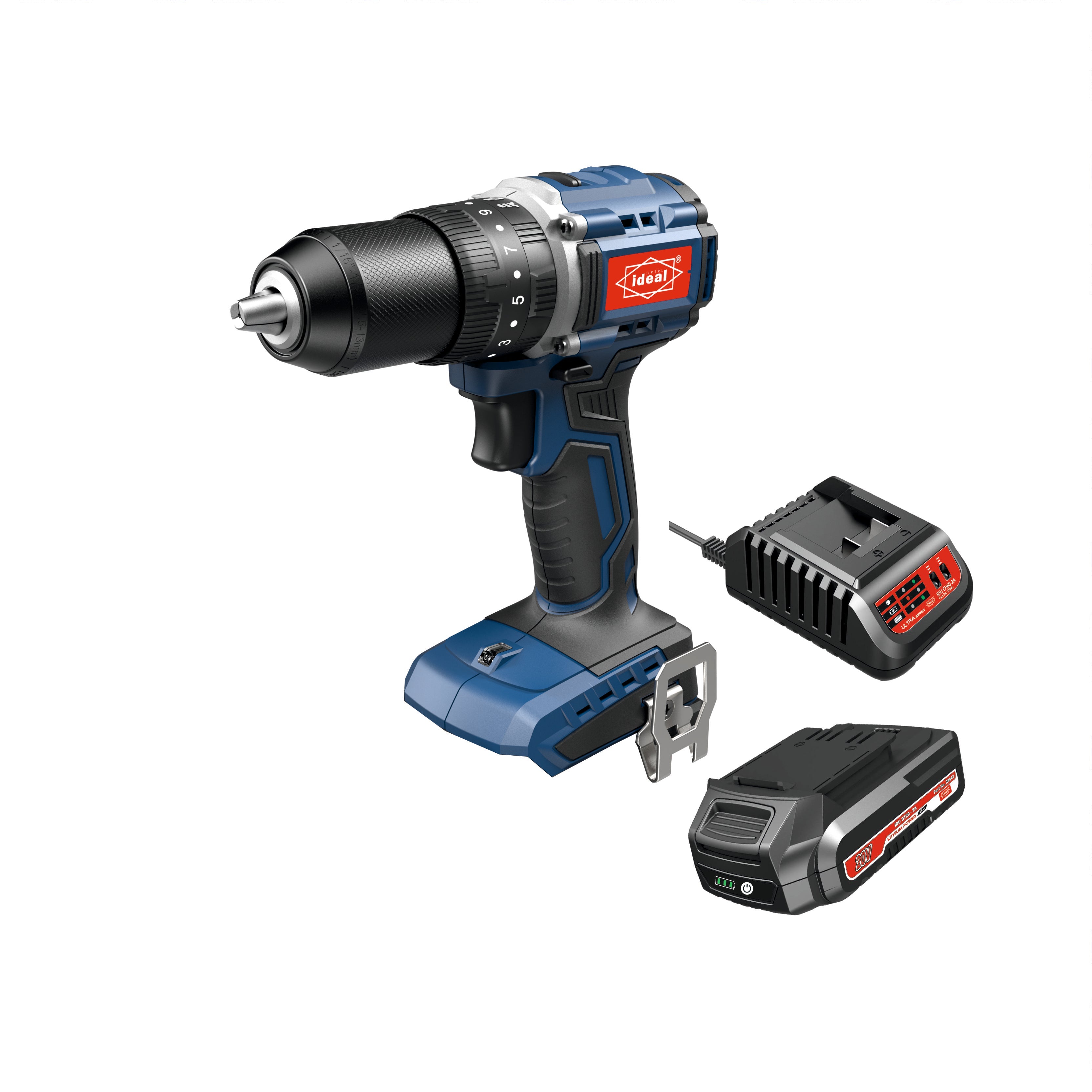 IDU ID-B50 BRUSHLESS COMPACT CORDLESS IMPACT DRILL MACHINE KIT