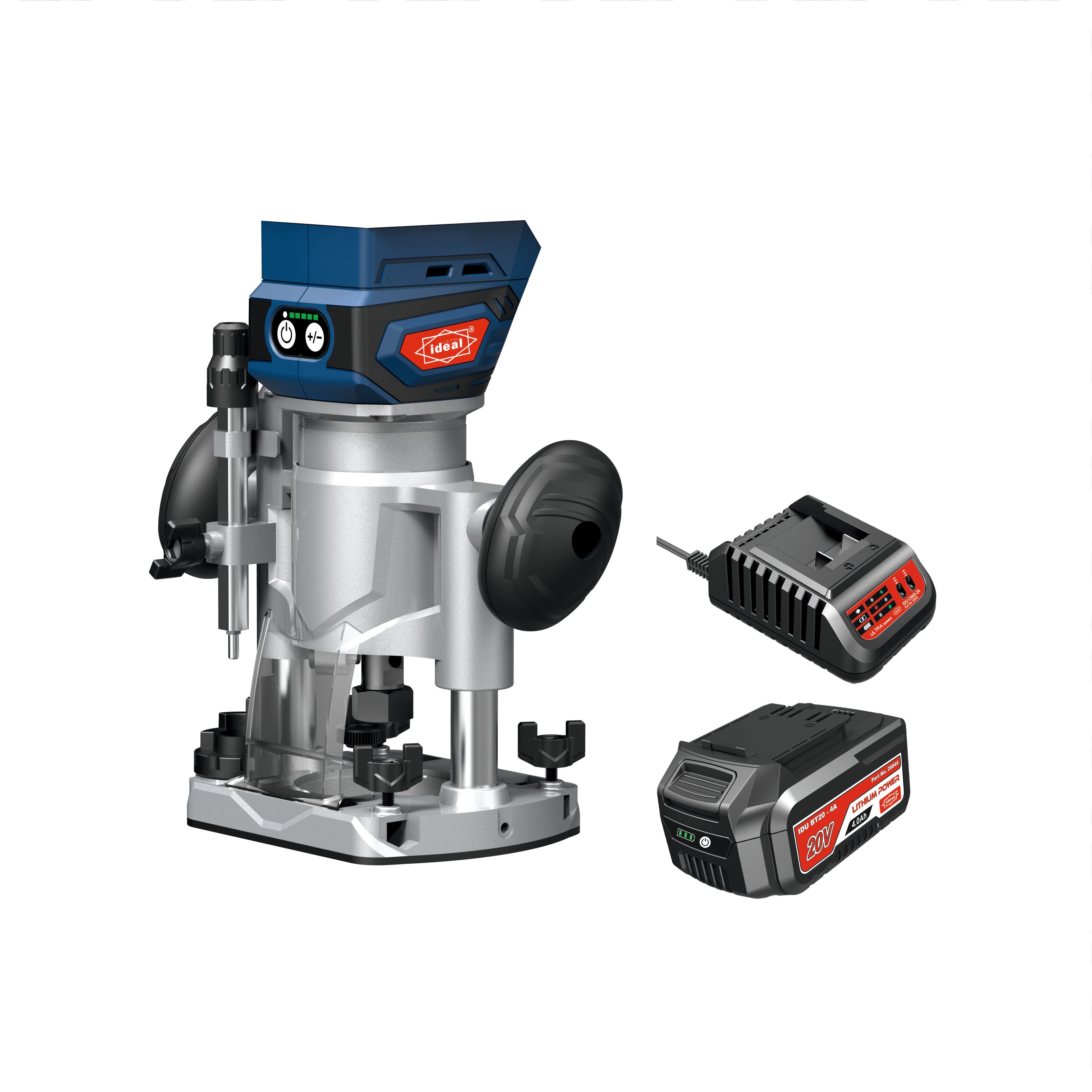 IDU WR-B8 BRUSHLESS PLUNGE CORDLESS ROUTER MACHINE KIT