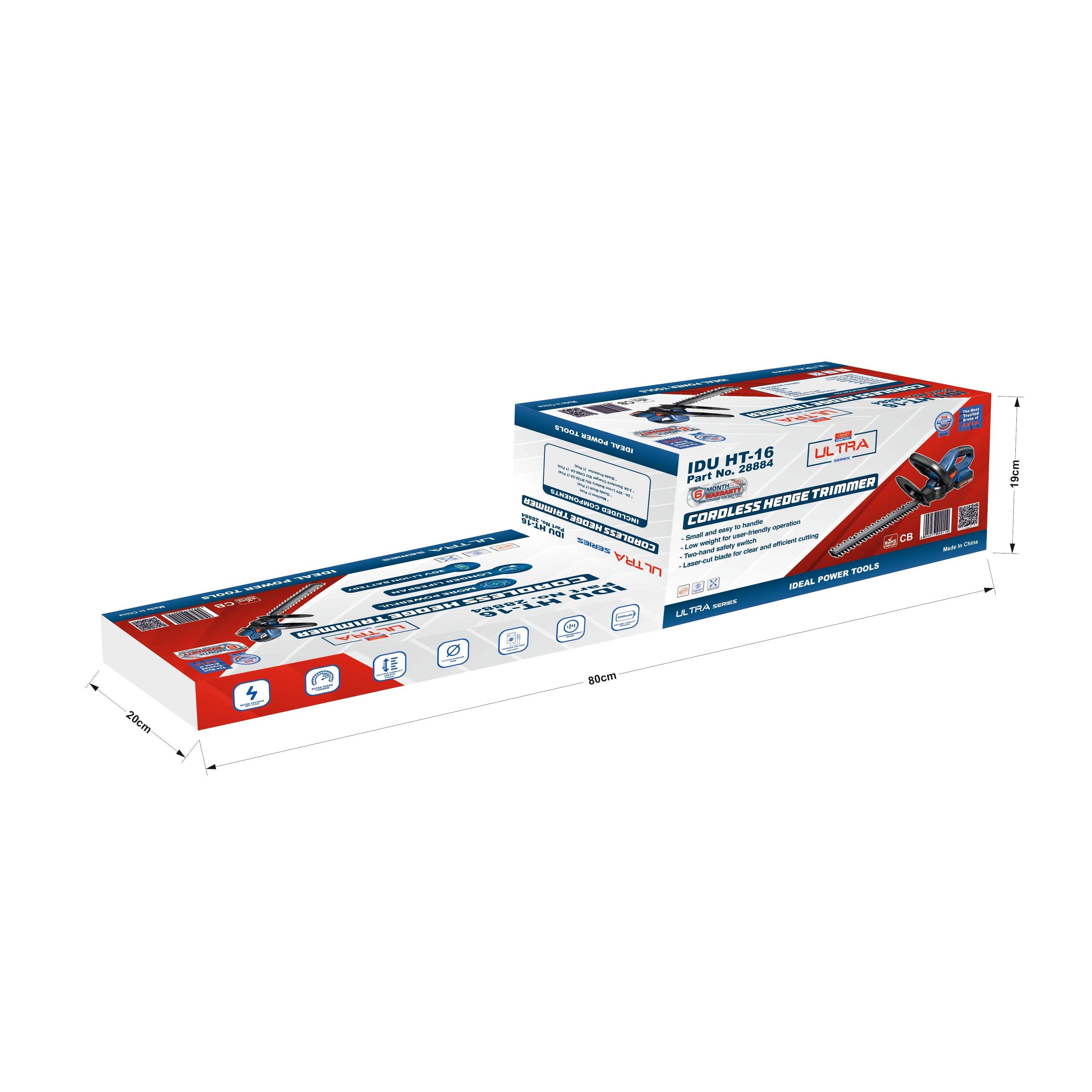 IDU HT-16 CORDLESS HEDGE TRIMMER MACHINE KIT