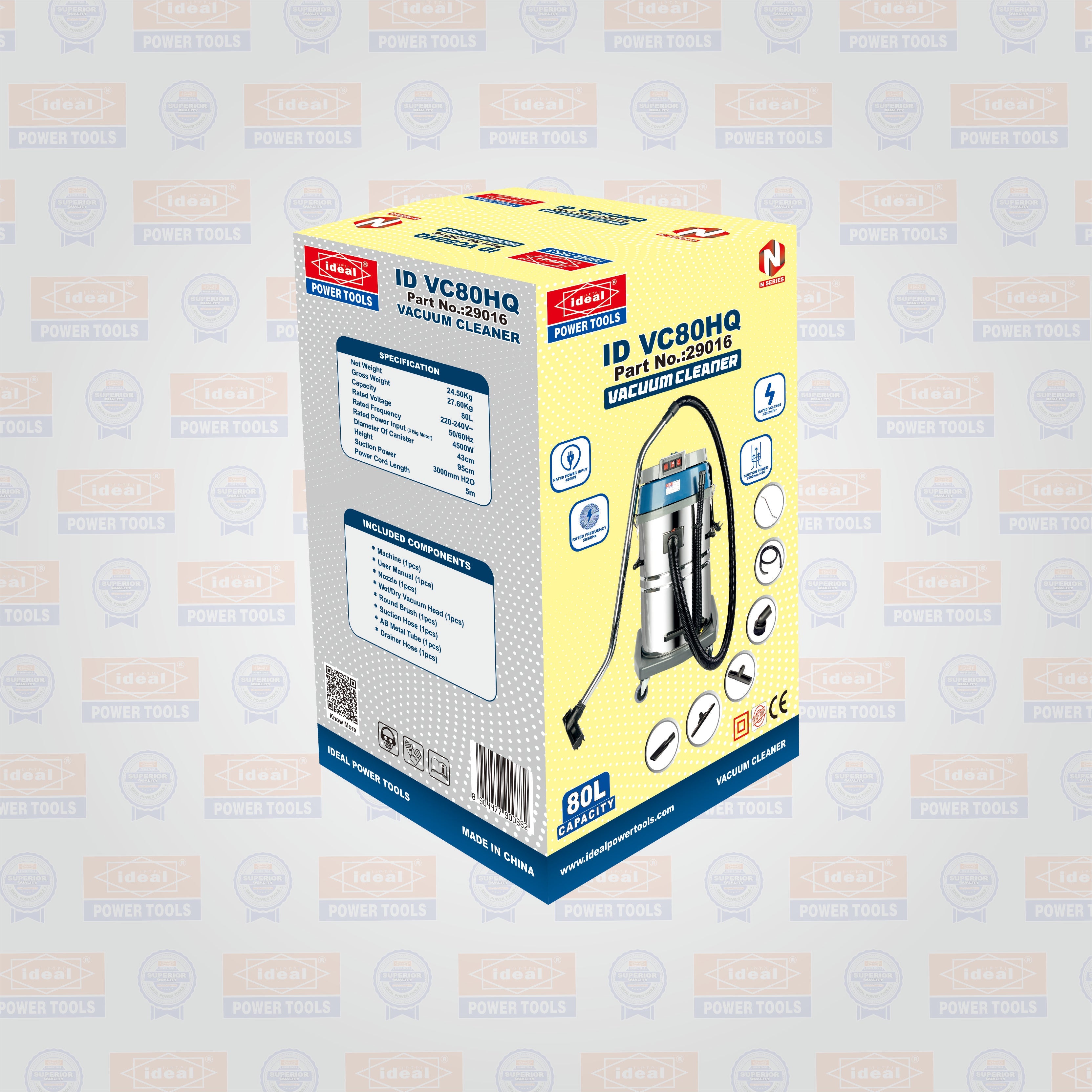 Box packaging of ID VC80HQ with branded background