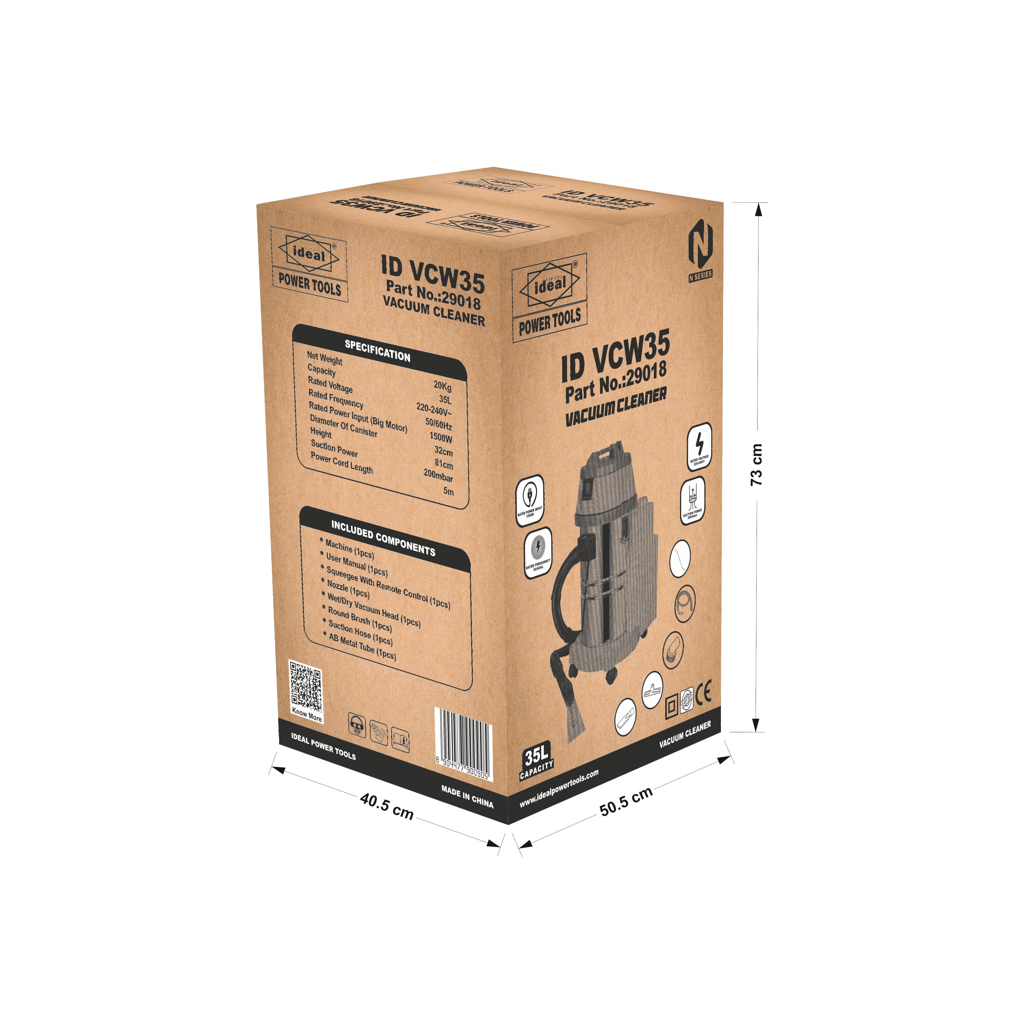 ID VCW35 ELECTRIC VACUUM CLEANER MACHINE WITH WATER TANK