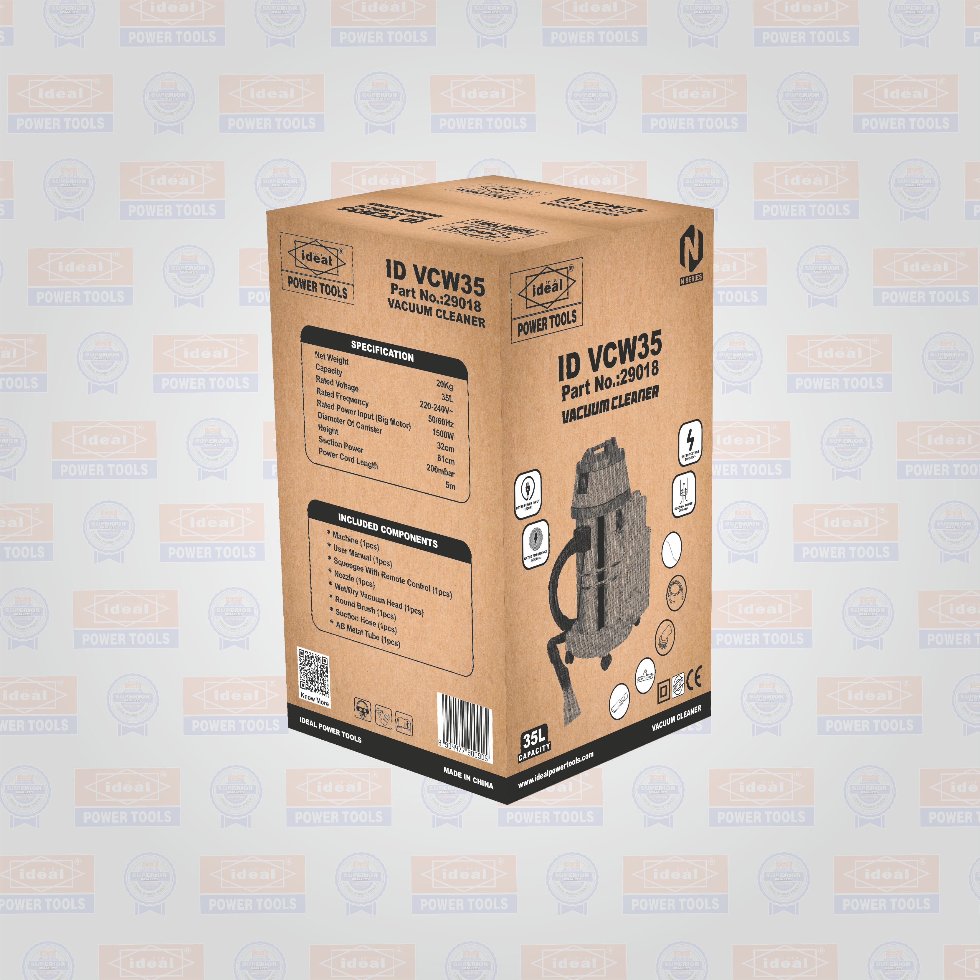 ID VCW35 ELECTRIC VACUUM CLEANER MACHINE WITH WATER TANK