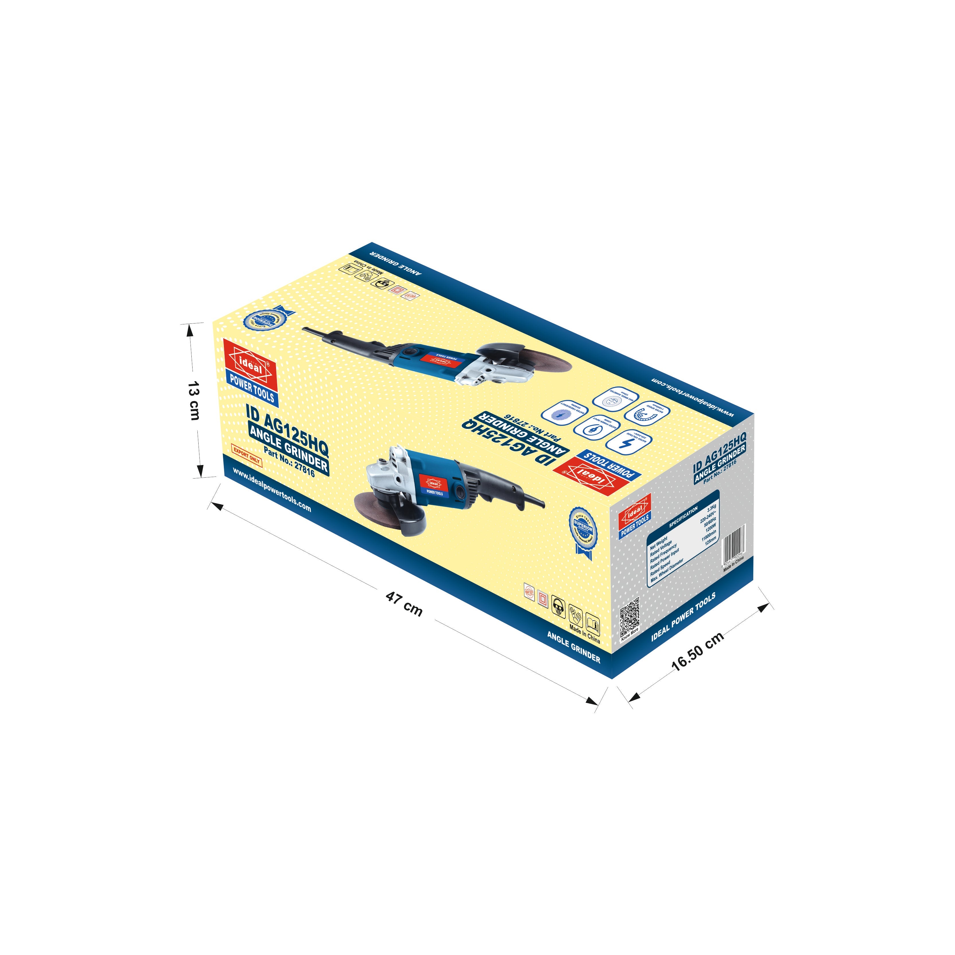 ID AG125HQ ELECTRIC ANGLE GRINDER MACHINE