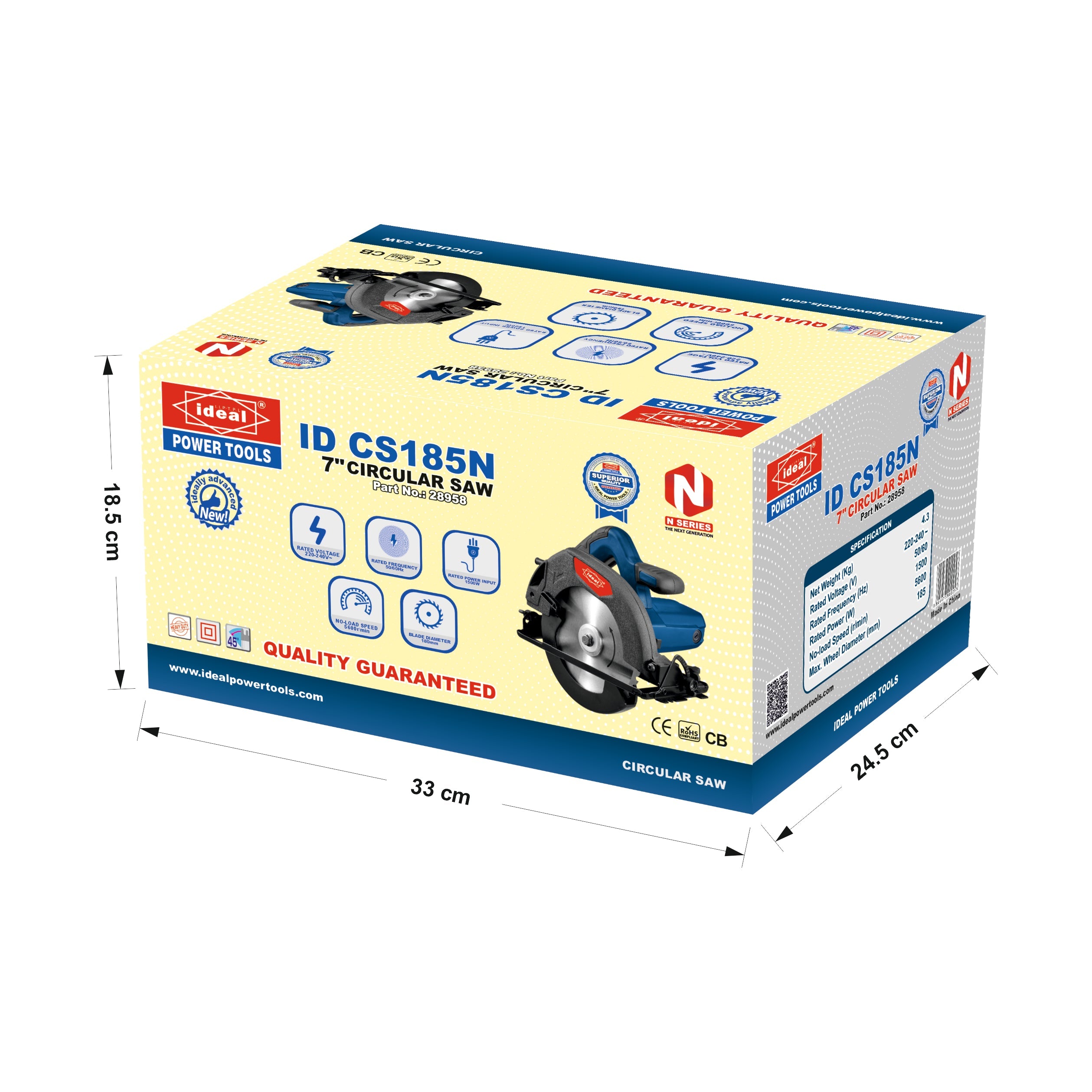 ID CS185N - 7" ELECTRIC CIRCULAR SAW MACHINE