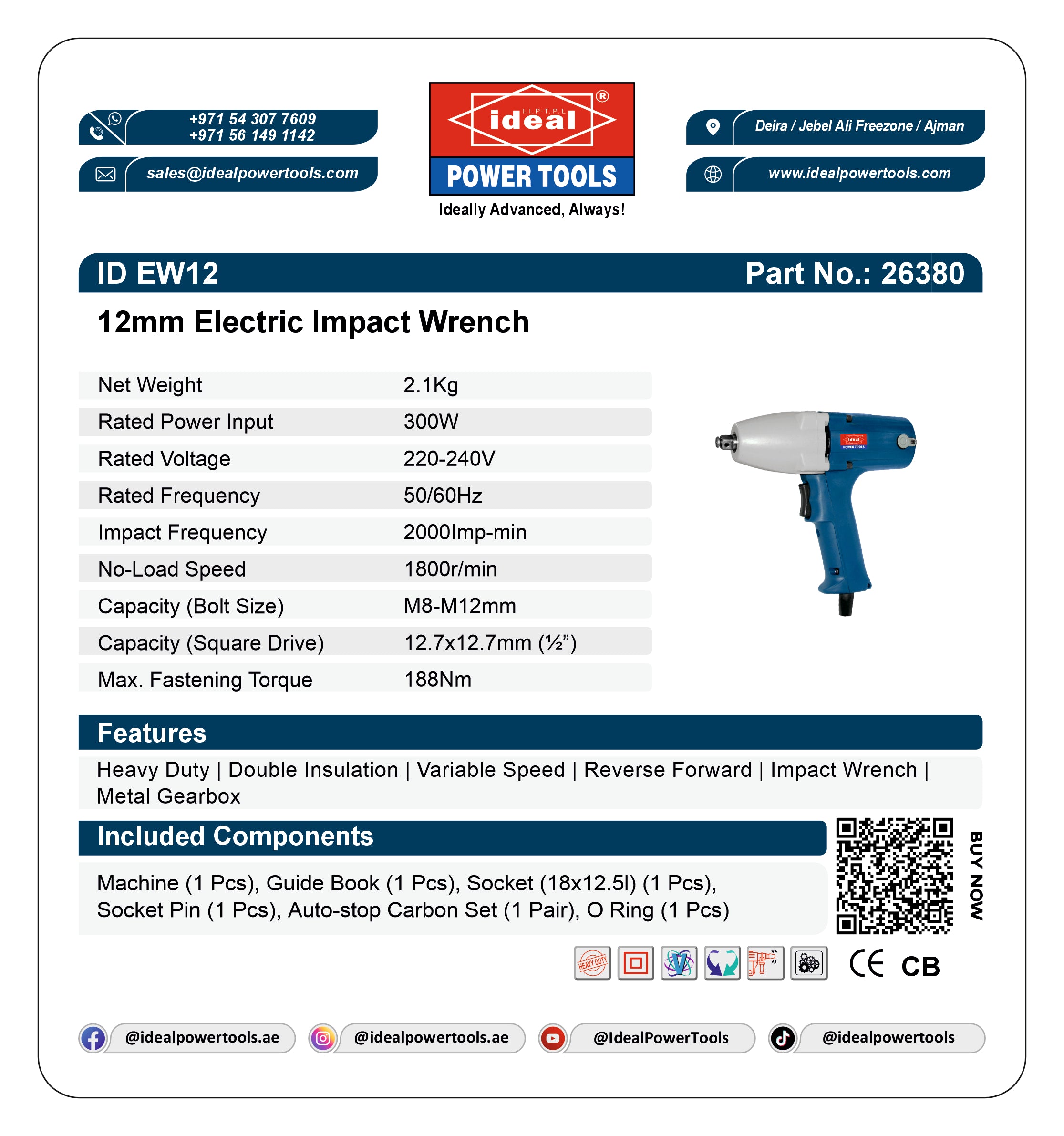 ID EW12 ELECTRIC IMPACT WRENCH MACHINE