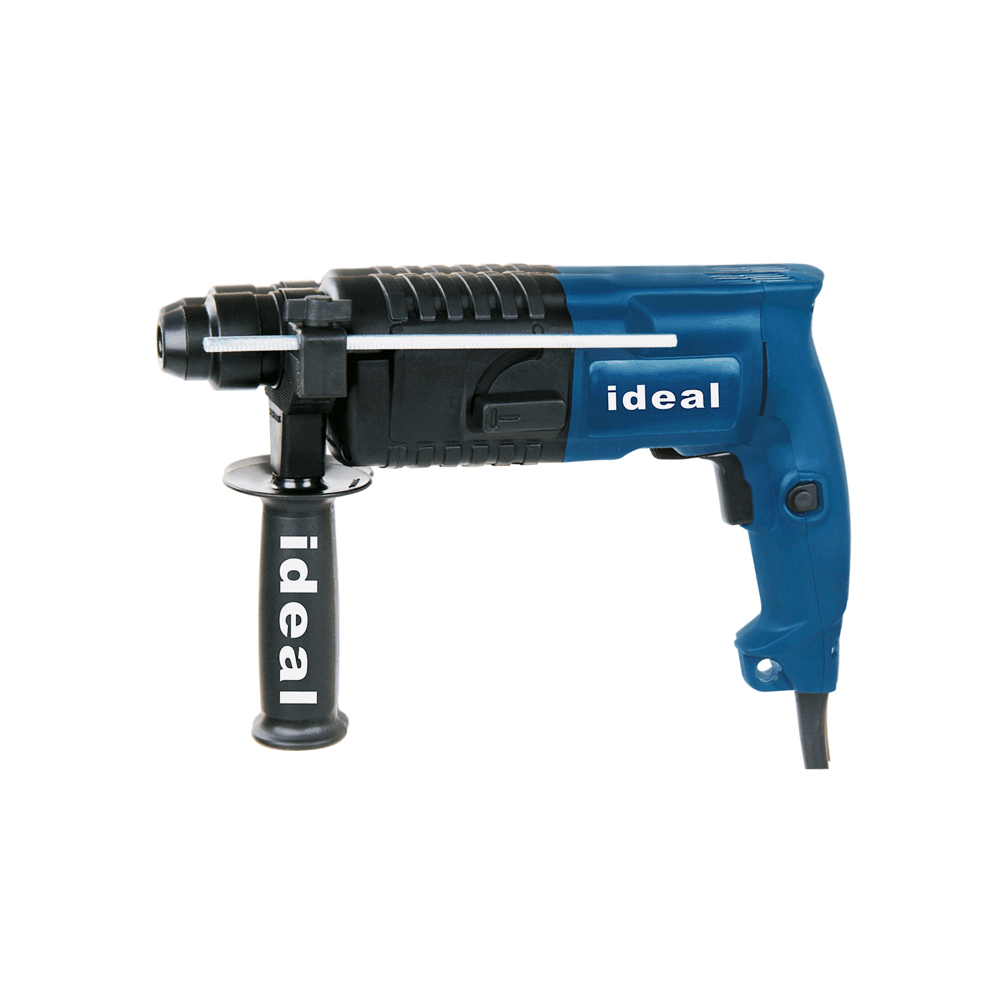 Blue and black drill ID HD2-20SRE with 'ideal' branding on a white background