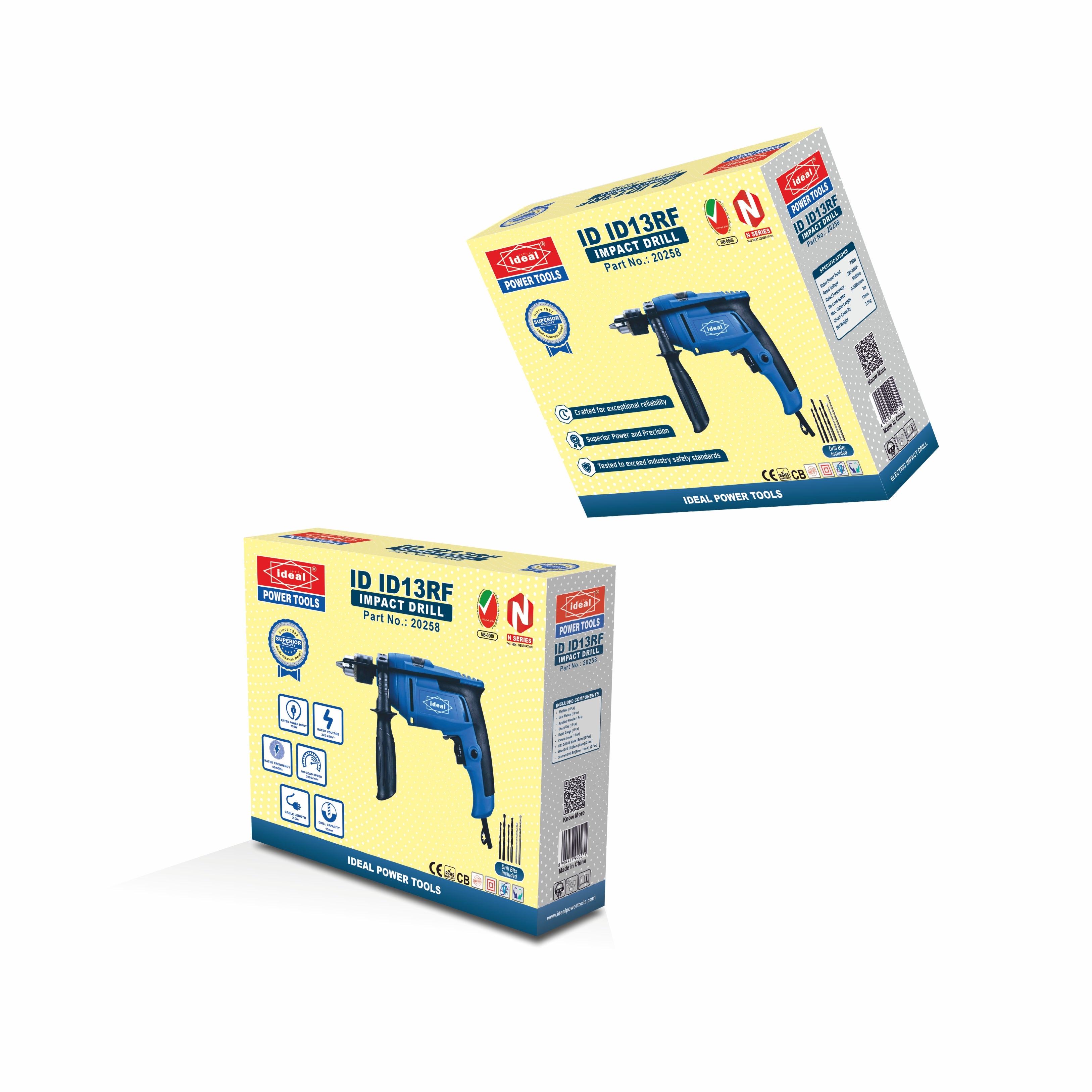 ID ID13RF - 13MM ELECTRIC IMPACT DRILL MACHINE