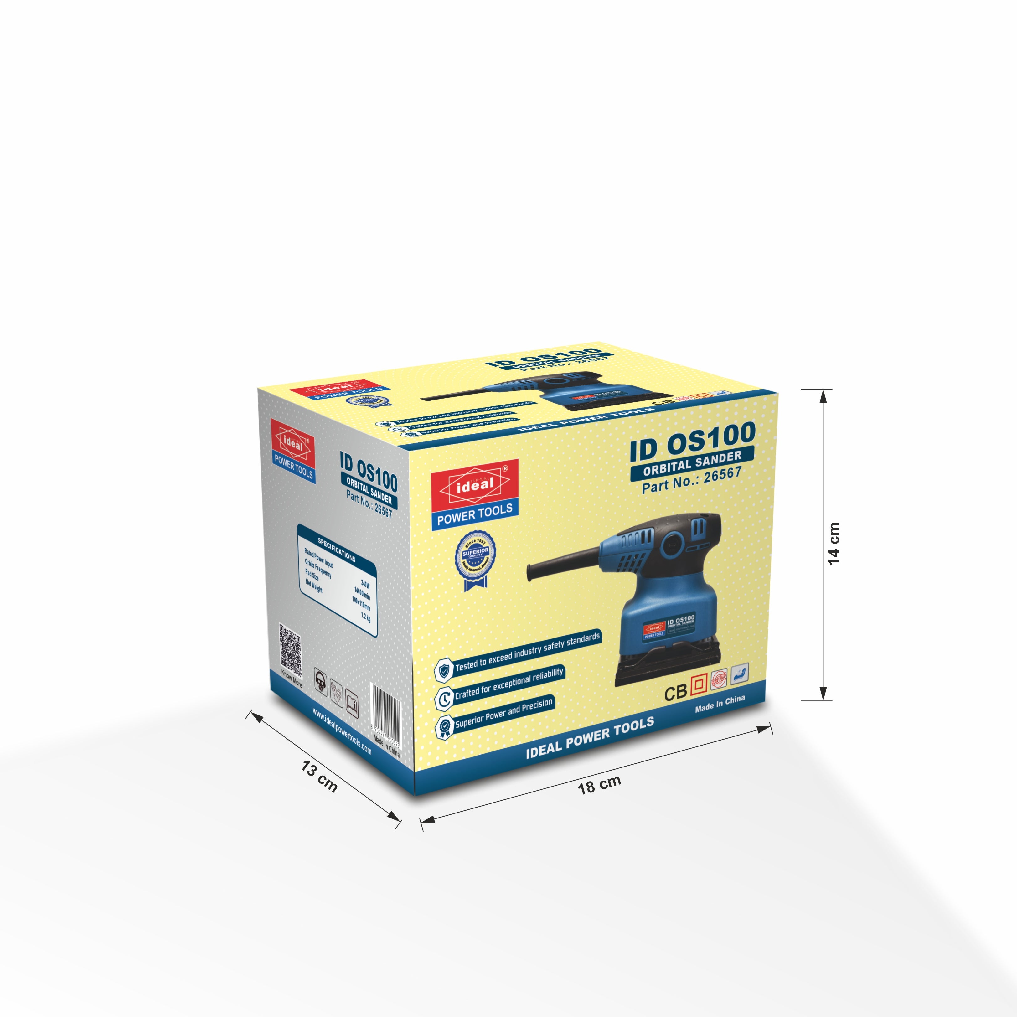 ID OS100 ELECTRIC ORBITAL SANDER MACHINE