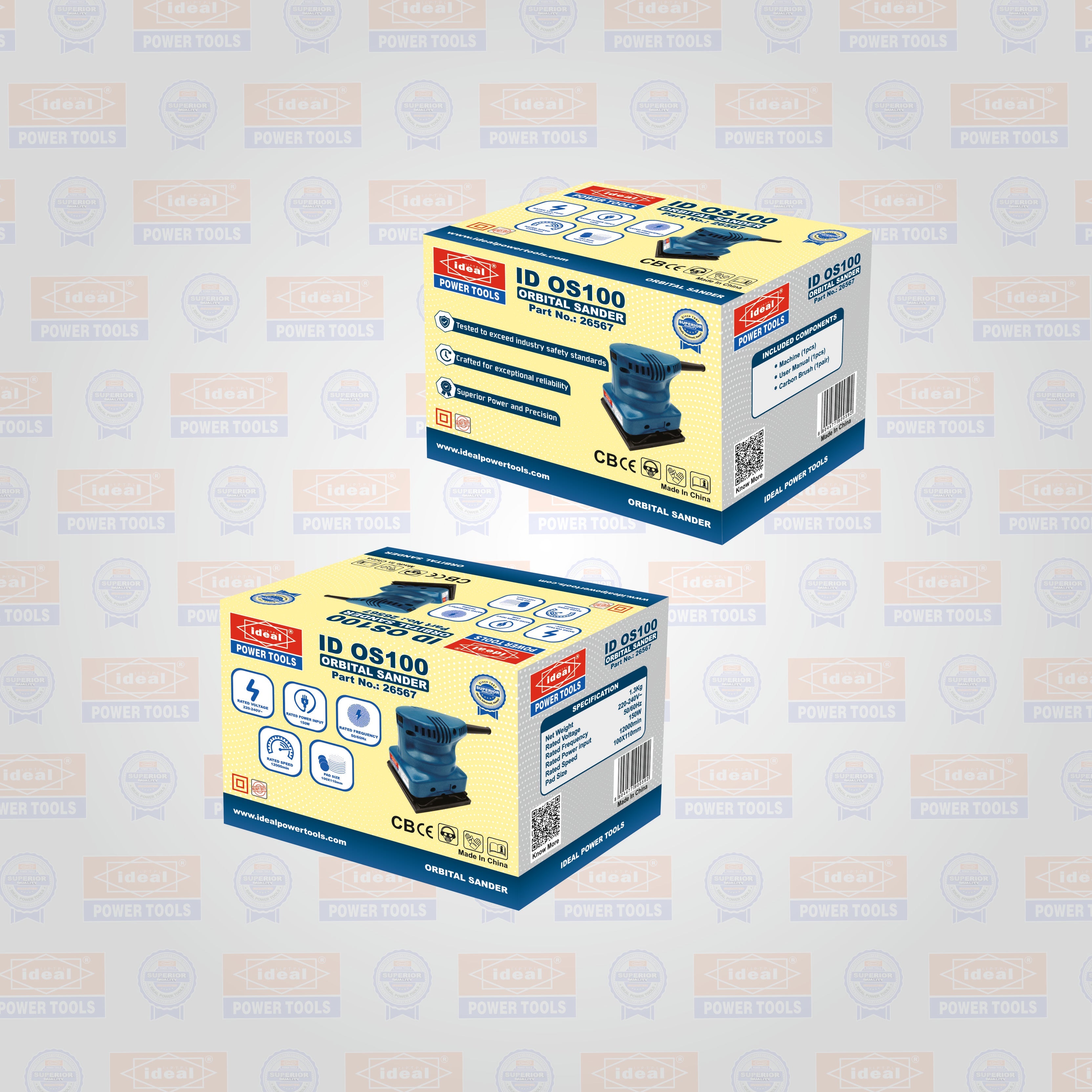 ID OS100 ELECTRIC ORBITAL SANDER MACHINE