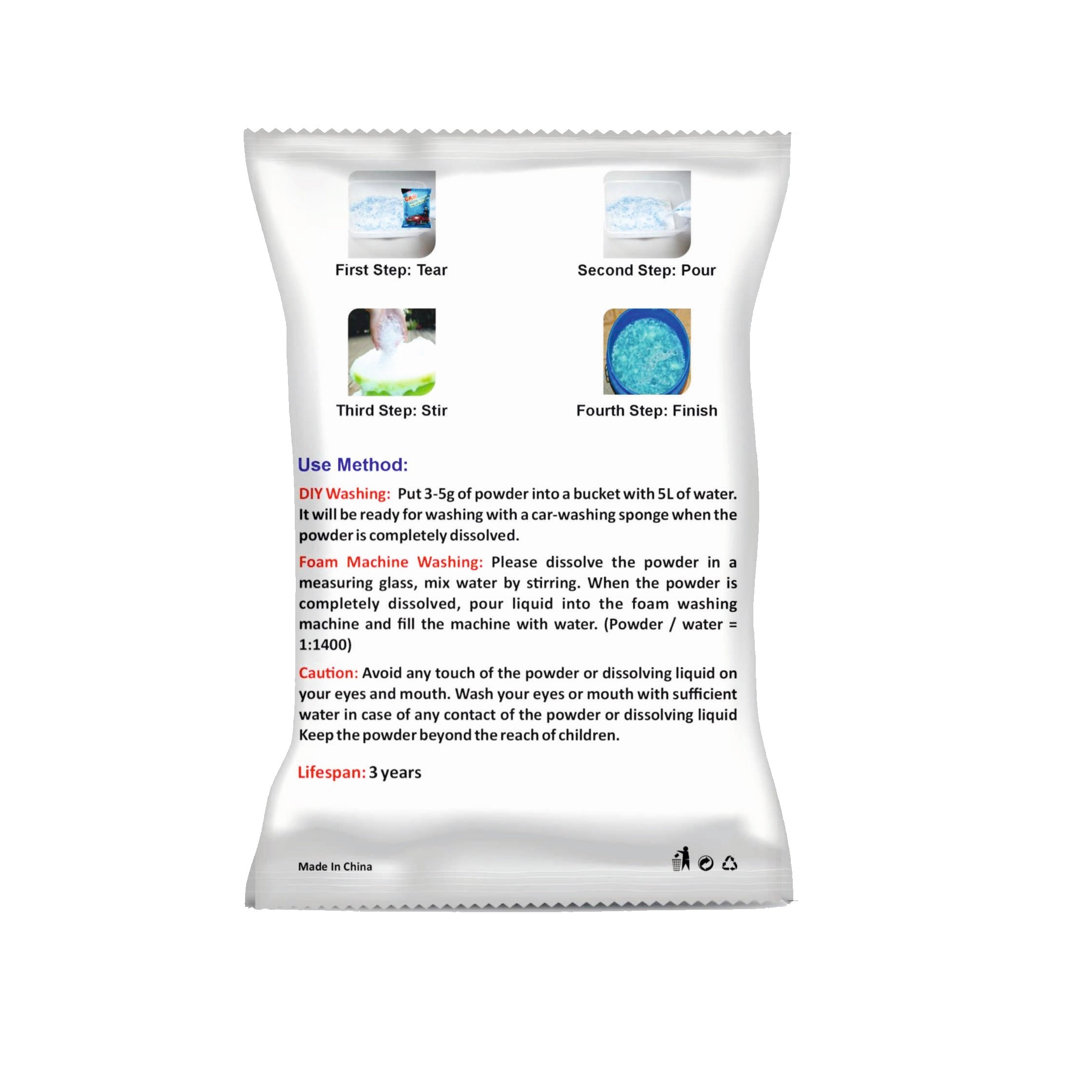 CAR WASHING SHAMPOO (FOAM POWDER) PRESSURE WASHER ACCESSORY