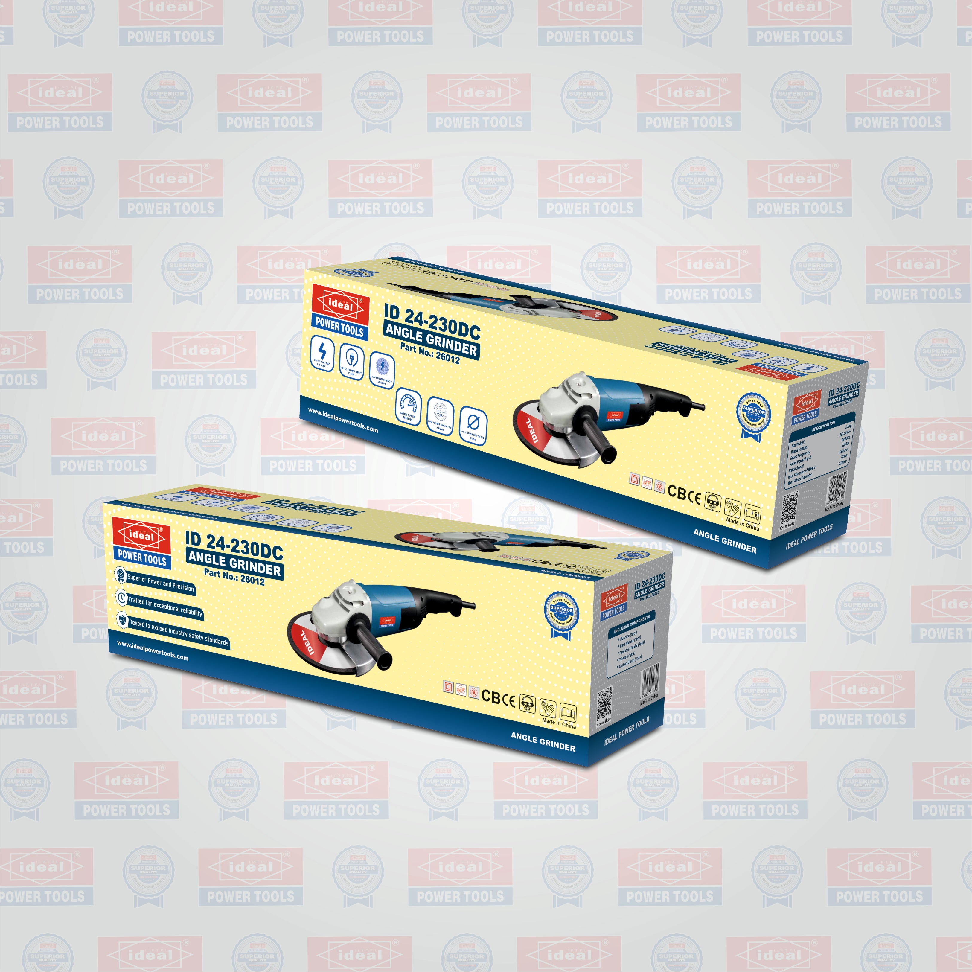 ID 24-230DC 9" ELECTRIC ANGLE GRINDER MACHINE [G-240V] [Bosch Type] - 26012