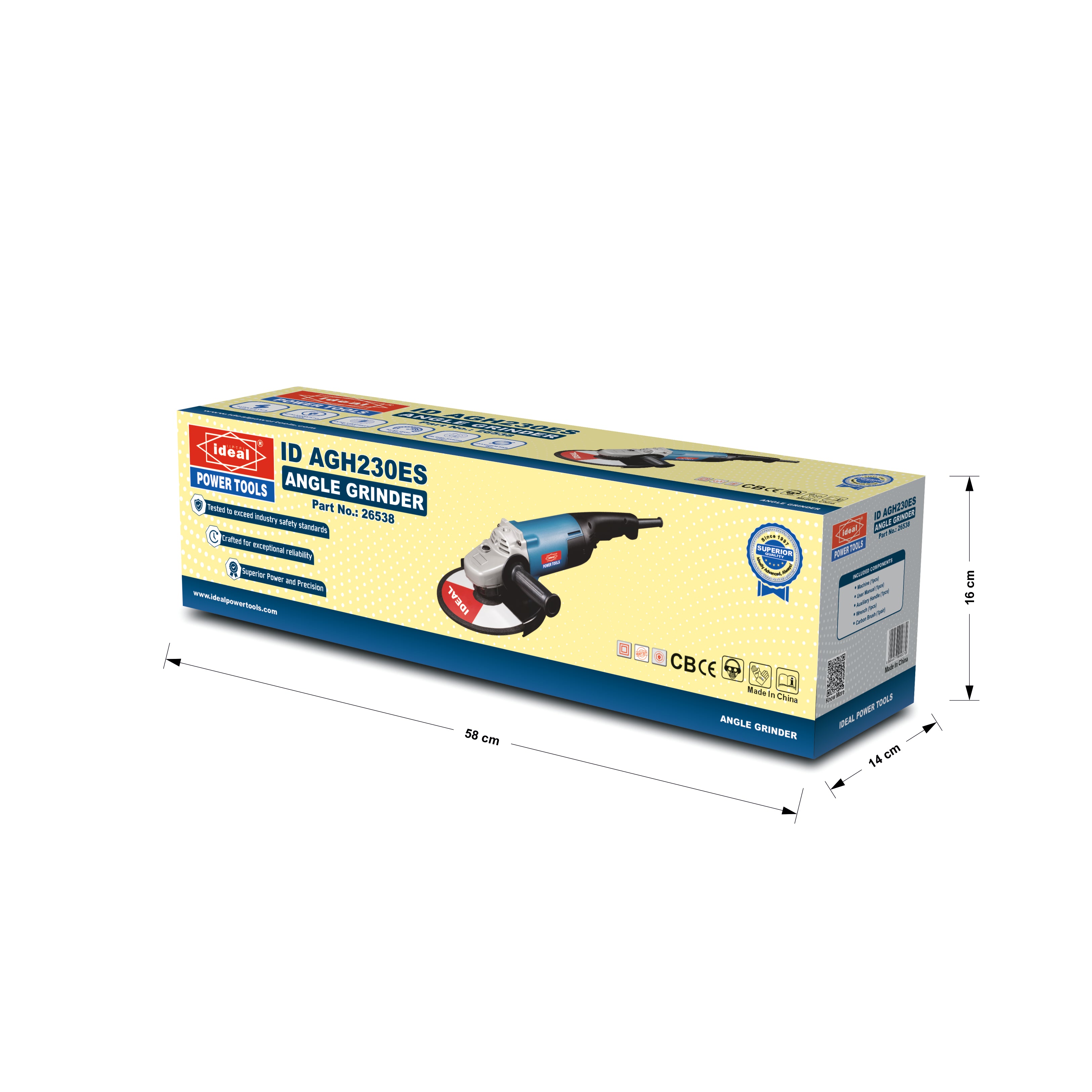 ID AGH230ES 9" ELECTRIC ANGLE GRINDER MACHINE [G-240V] [Hitachi Type] - 26538