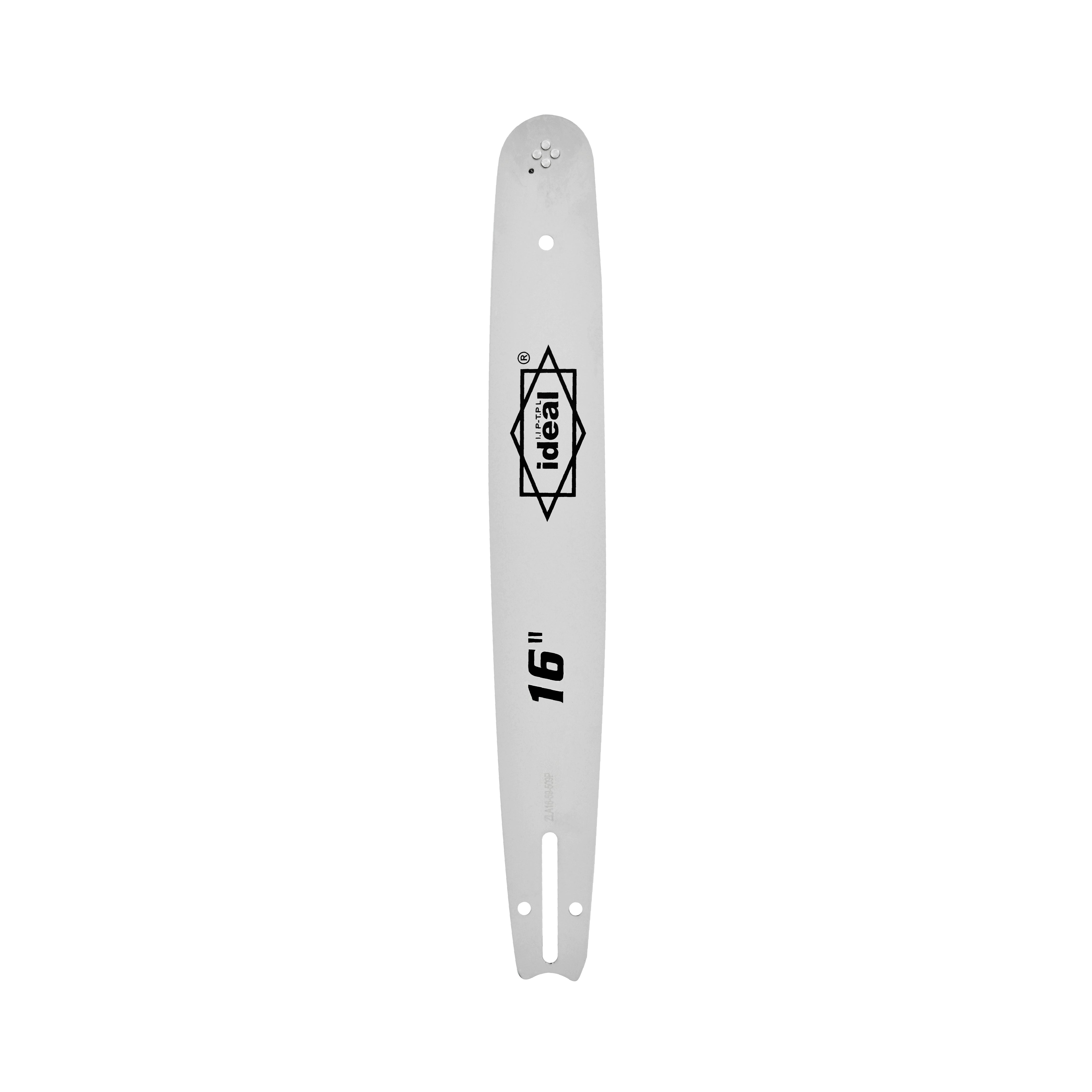 16-inch chainsaw bar with a brand logo on a white background