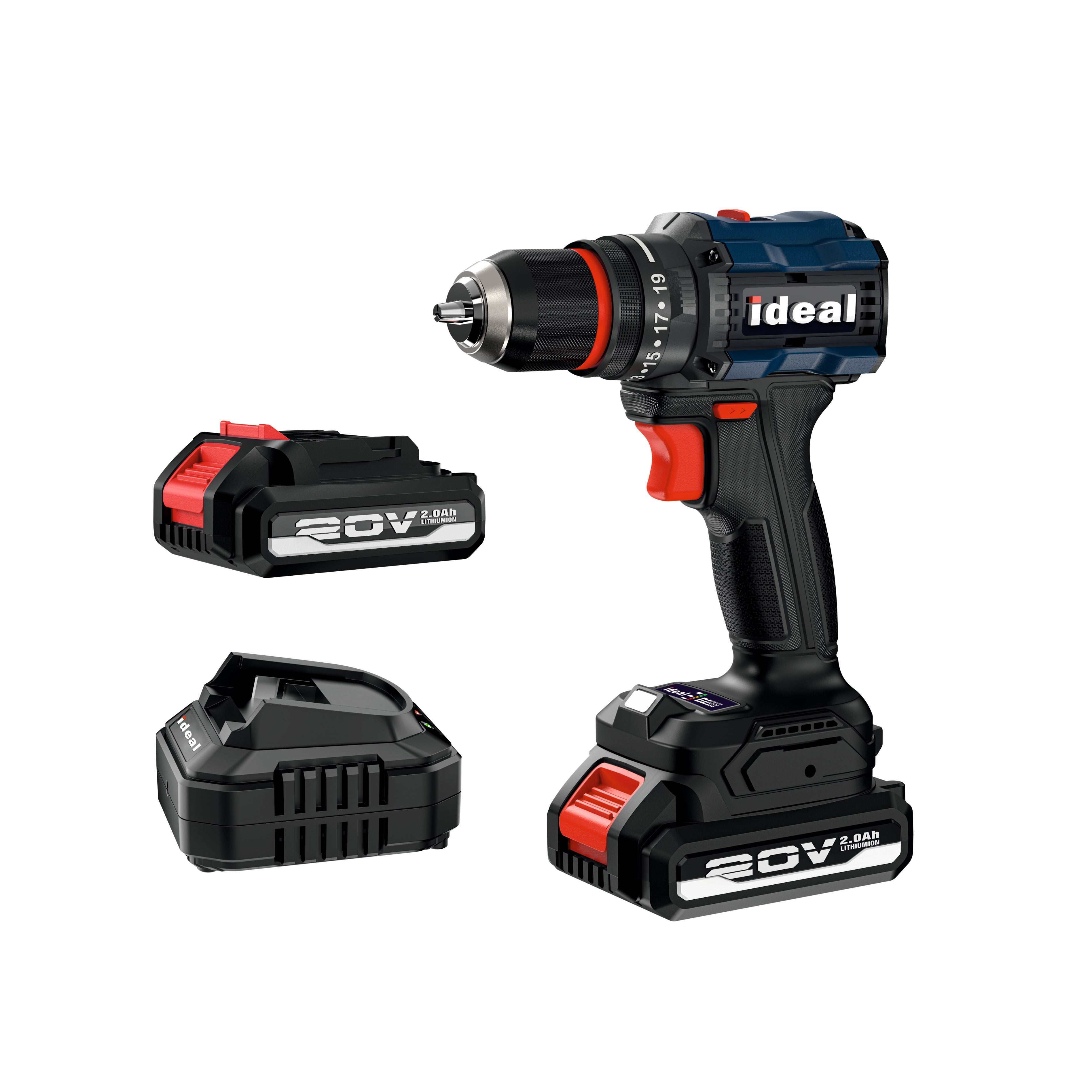 IDM ID-B60 [2.0A-20V] [M-TYPE] CORDLESS IMPACT DRILL MACHINE [CORDLESS KIT - (INC. BATTERY (2PCS) | CHARGER | ACCESSORY) [G - 240V]] [Makita Type] - 30265