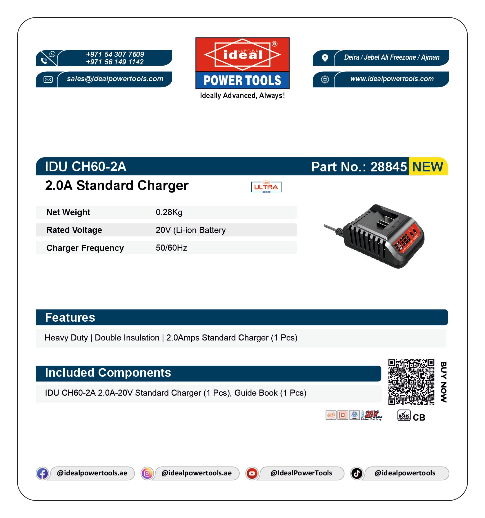 IDU CH60-2A - STANDARD CHARGER [2.4A]