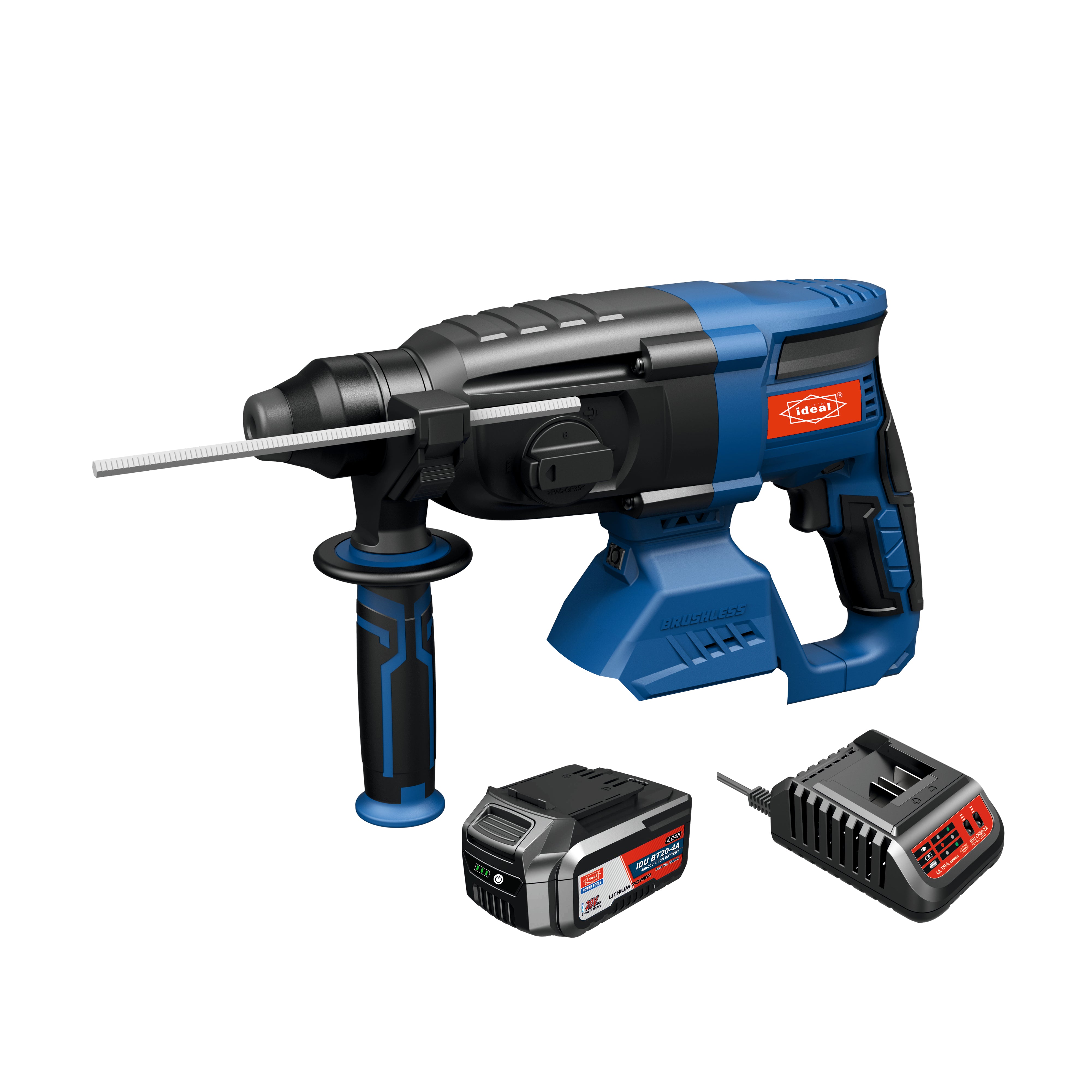 IDU HD-B26 BRUSHLESS CORDLESS ROTARY HAMMER DRILL MACHINE KIT