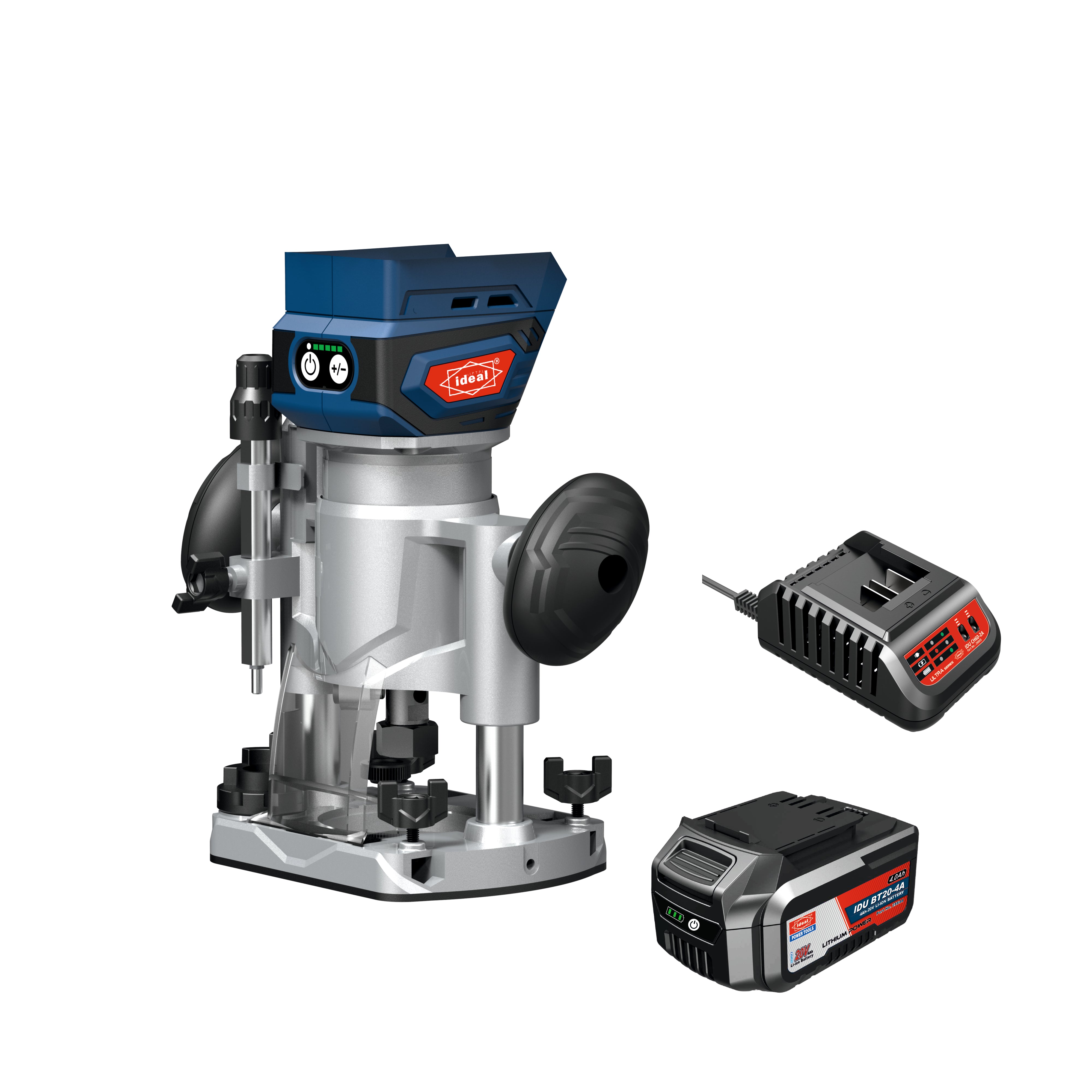 IDU WR-B8 BRUSHLESS PLUNGE CORDLESS ROUTER MACHINE KIT