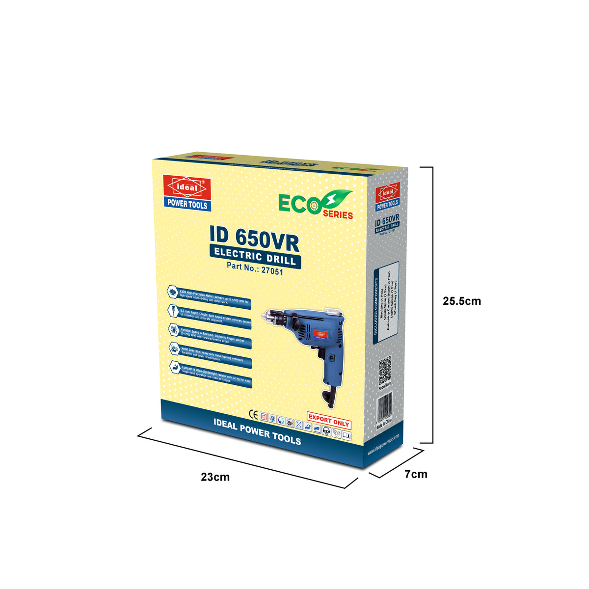 ID 650VR [ECO SERIES] [230W] ELECTRIC DRILL MACHINE [G-240V] - 27051