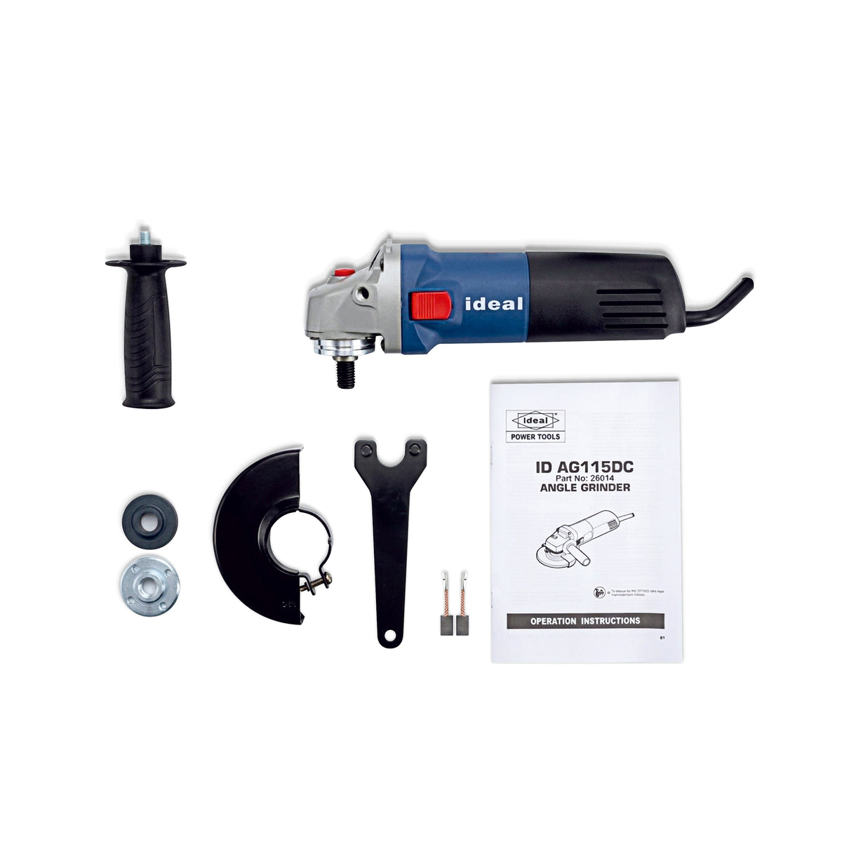 ID AG115DC 4.5" [710W] ELECTRIC ANGLE GRINDER MACHINE [G-240V] [Makita Type] - 26014