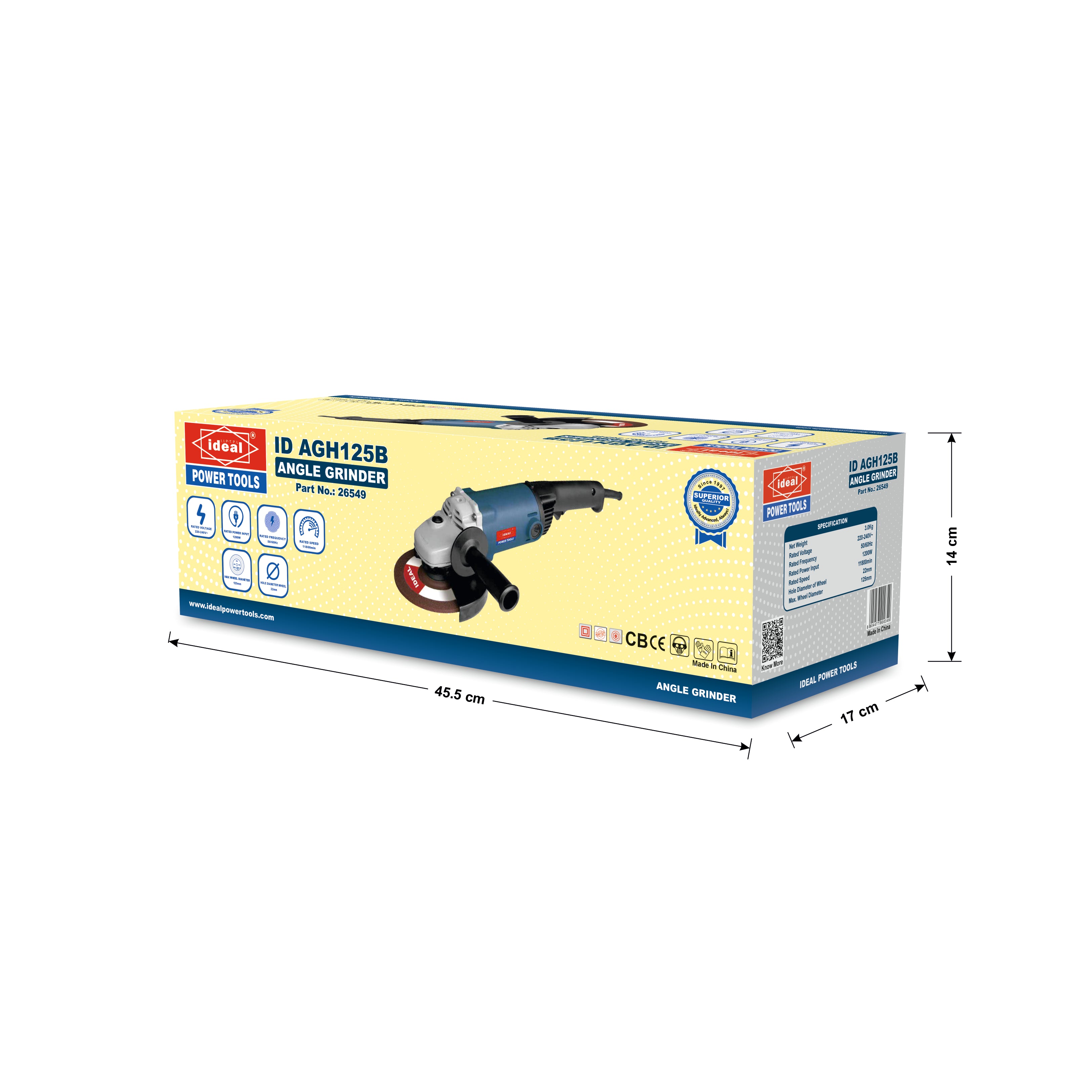 ID AGH125B 5" ELECTRIC ANGLE GRINDER MACHINE [G-240V] [Hitachi Type] - 26549