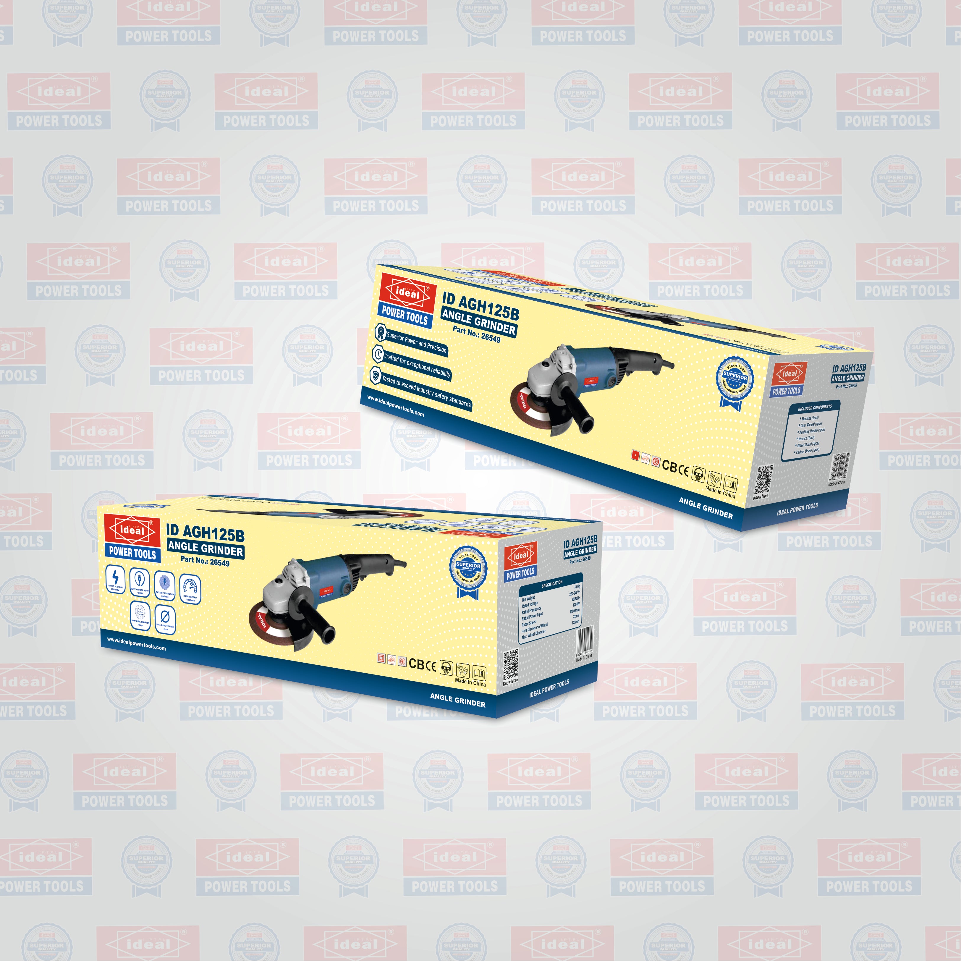 ID AGH125B 5" ELECTRIC ANGLE GRINDER MACHINE [G-240V] [Hitachi Type] - 26549