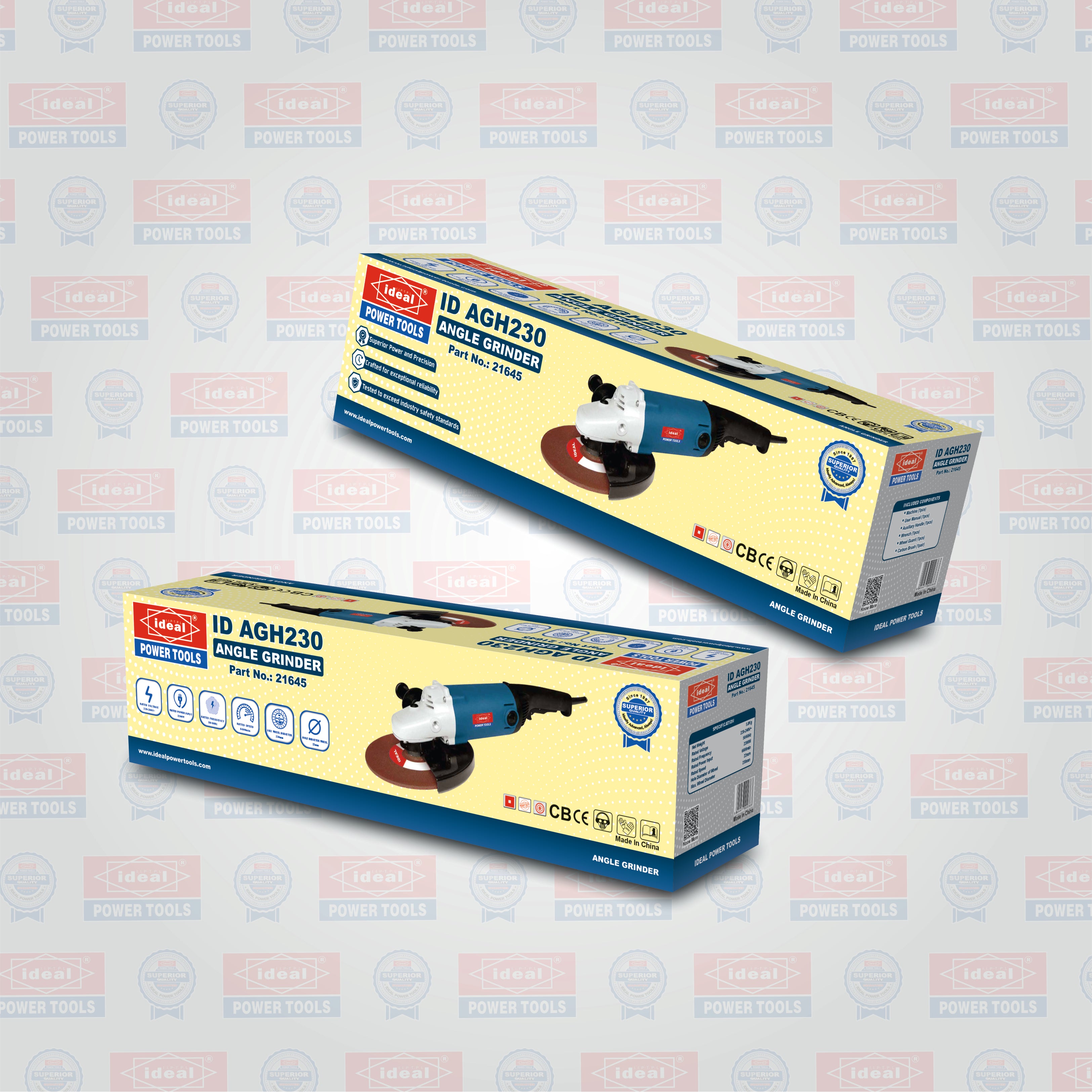 ID AGH230 9" ELECTRIC ANGLE GRINDER MACHINE [G-240V] [Hitachi Type] - 21645