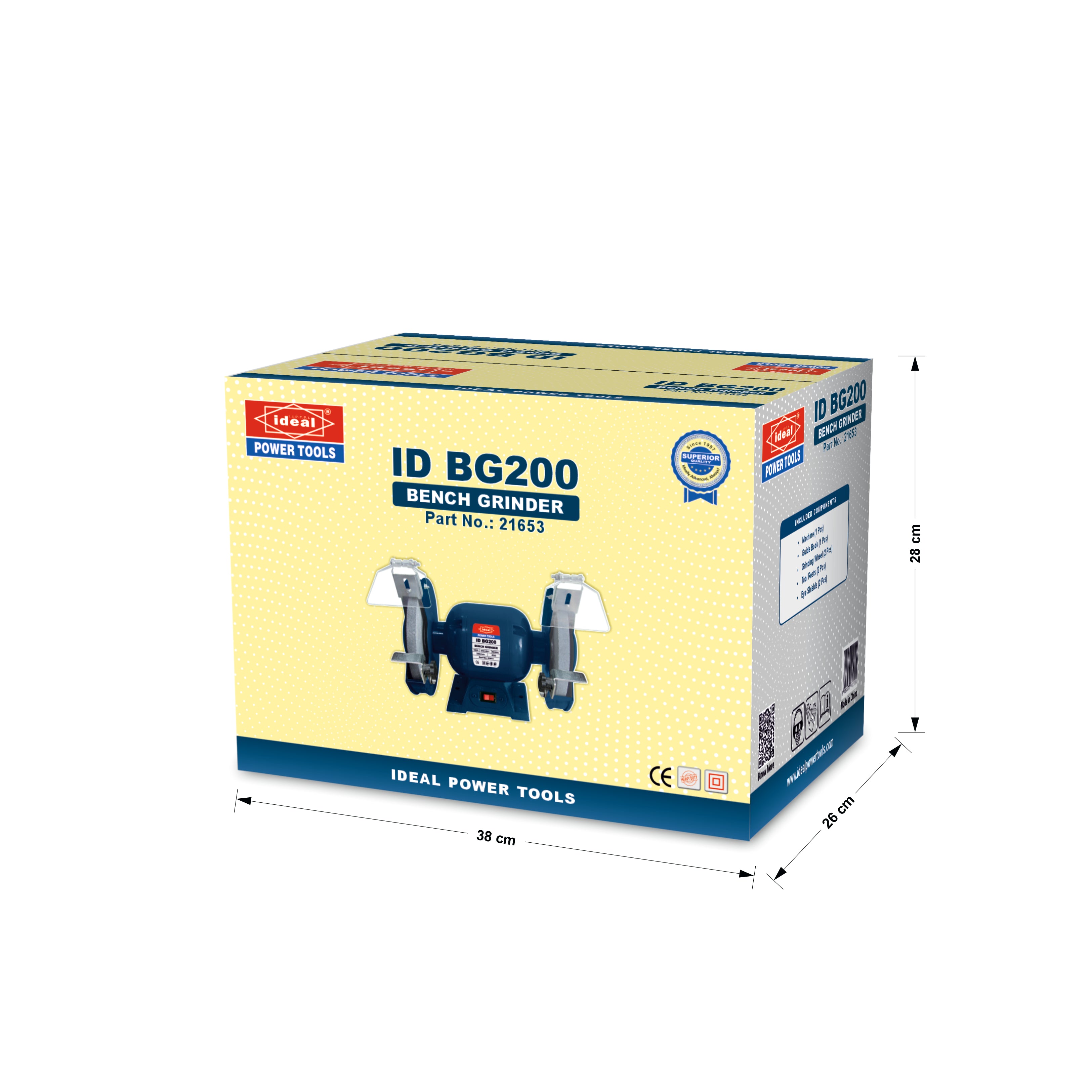 ID BG200 ELECTRIC BENCH GRINDER MACHINE [G-240V] - 21653
