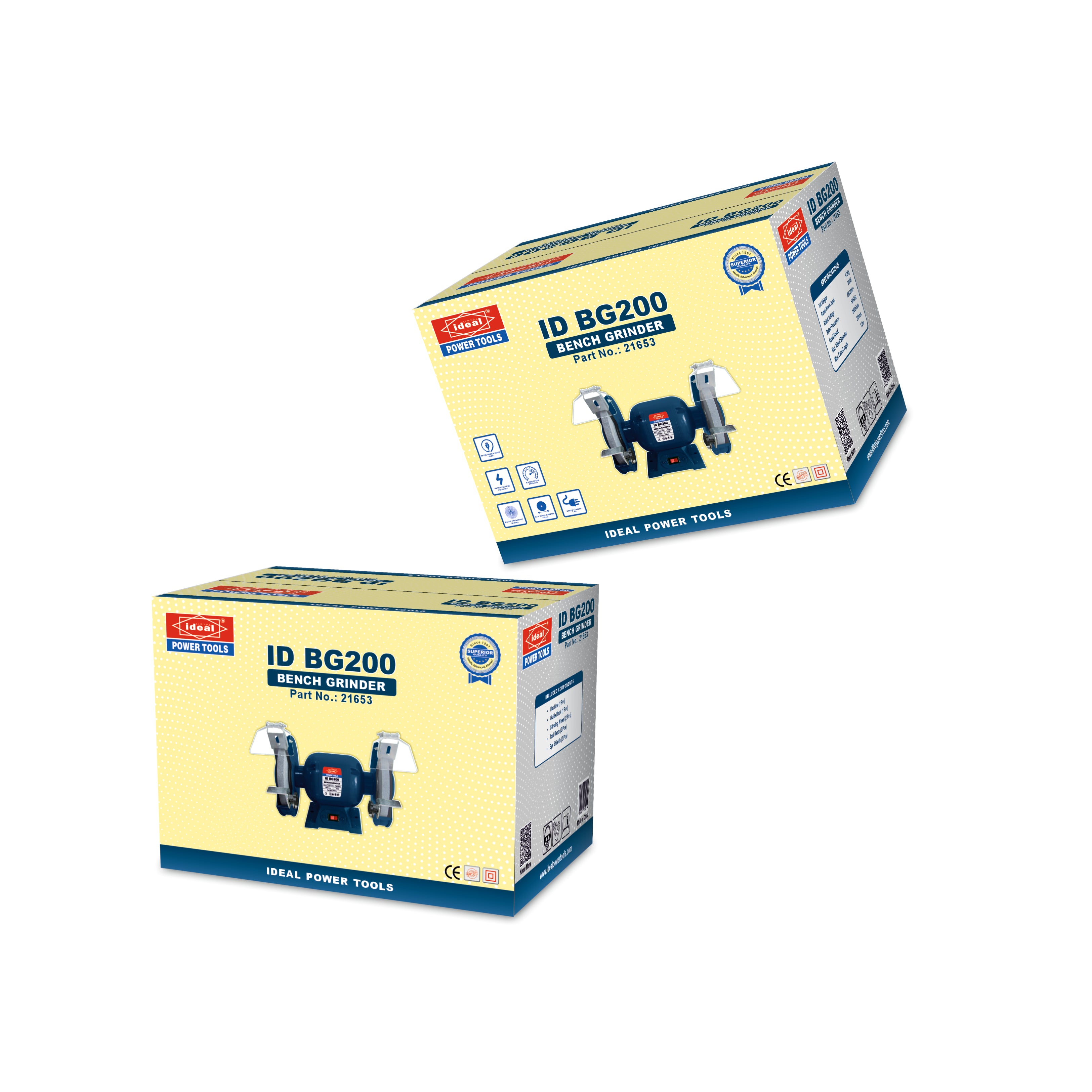 ID BG200 ELECTRIC BENCH GRINDER MACHINE [G-240V] - 21653