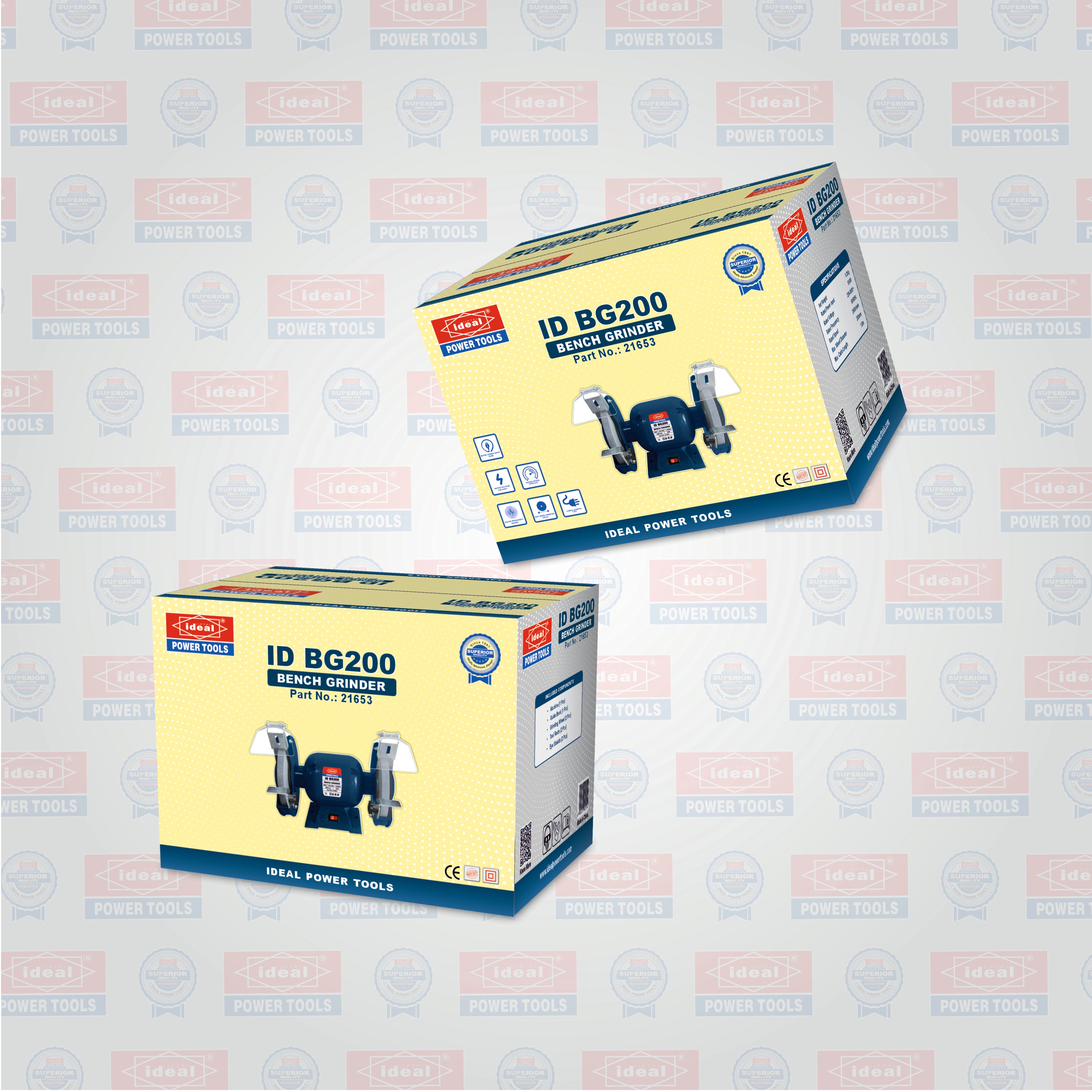ID BG200 ELECTRIC BENCH GRINDER MACHINE [G-240V] - 21653