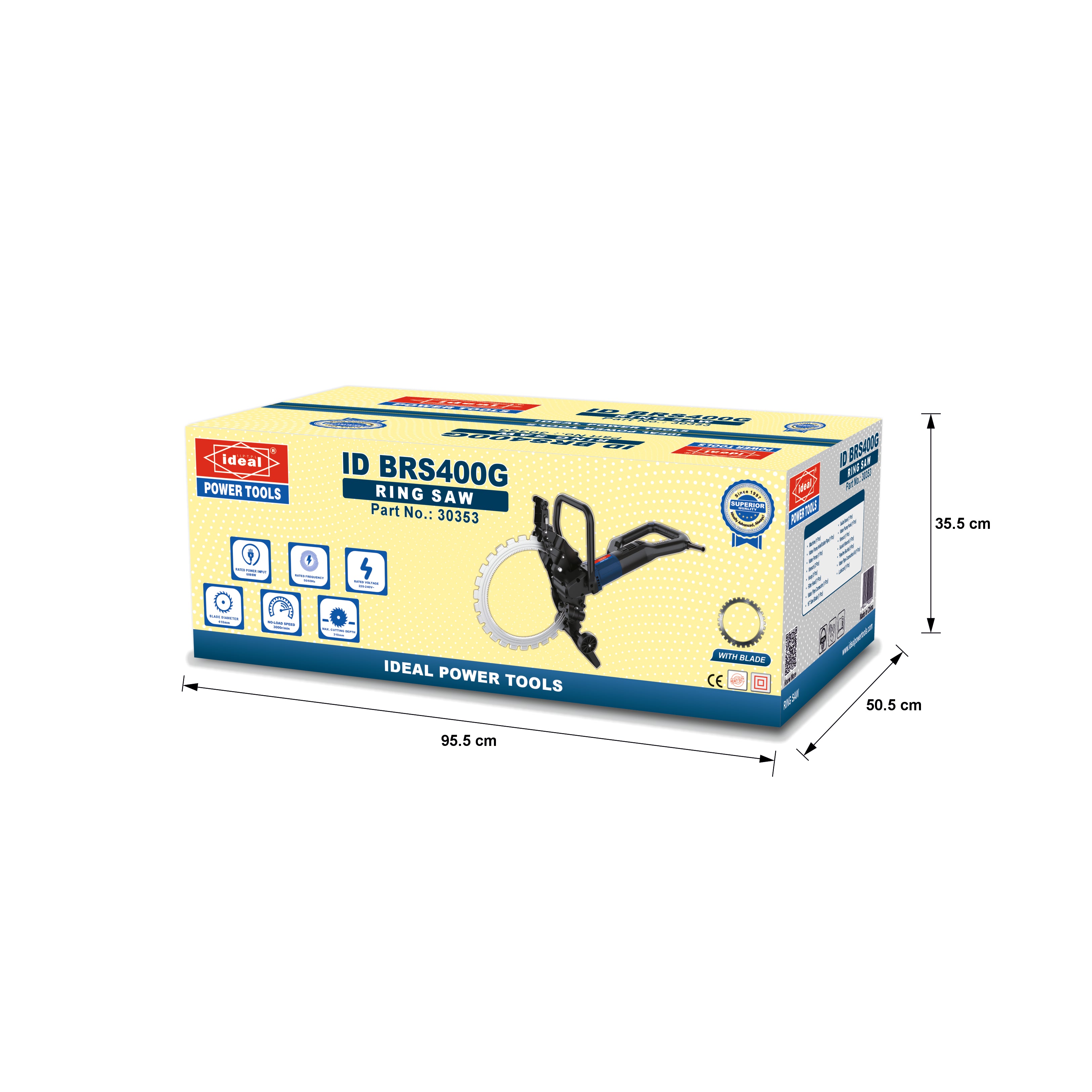 ID BRS400G RING SAW [16"] [GEAR TYPE] ELECTRIC PORTABLE SLAB CUTTER MACHINE [G-240V] - 30353