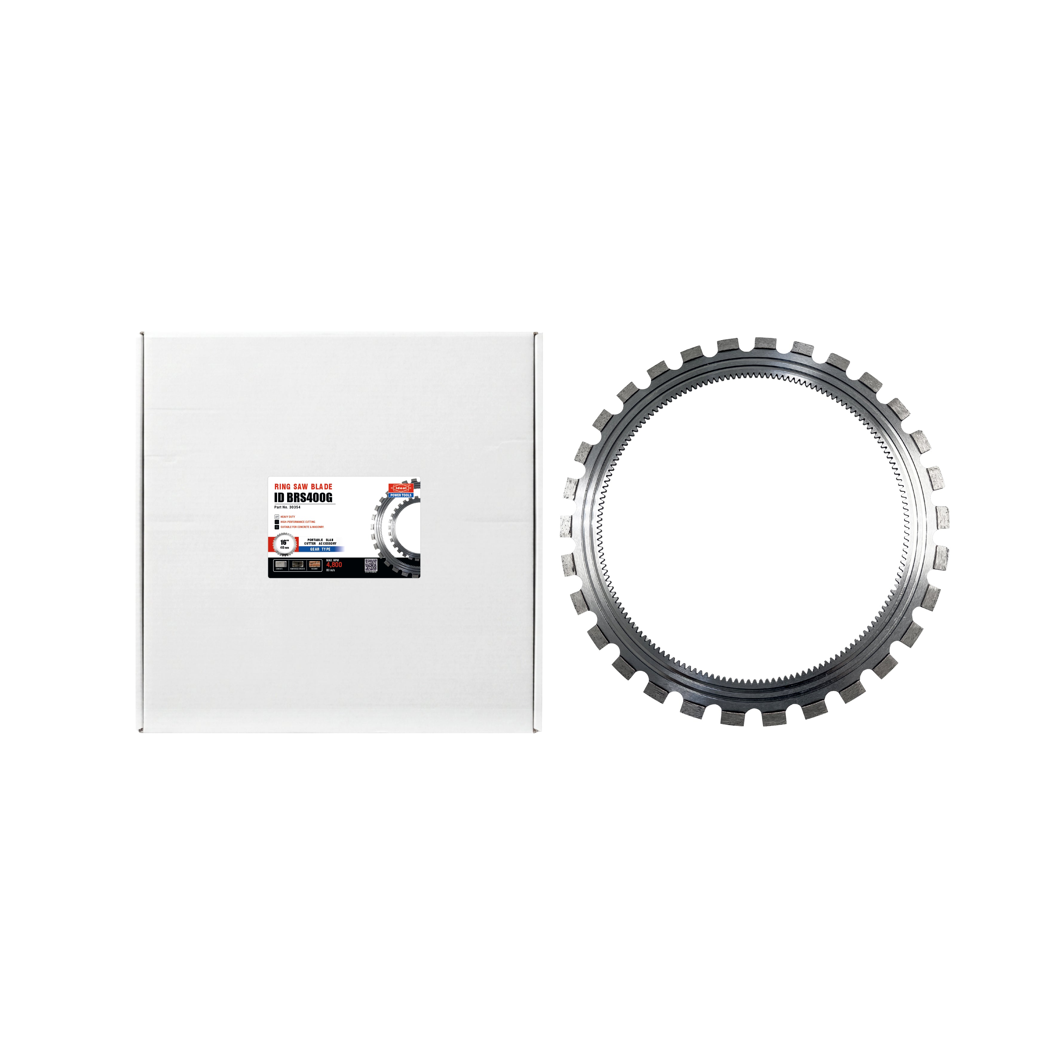 IDEAL RING SAW BLADE [ID BRS400G] [16"] [GEAR TYPE] PORTABLE SLAB CUTTER ACCESSORY - 30354
