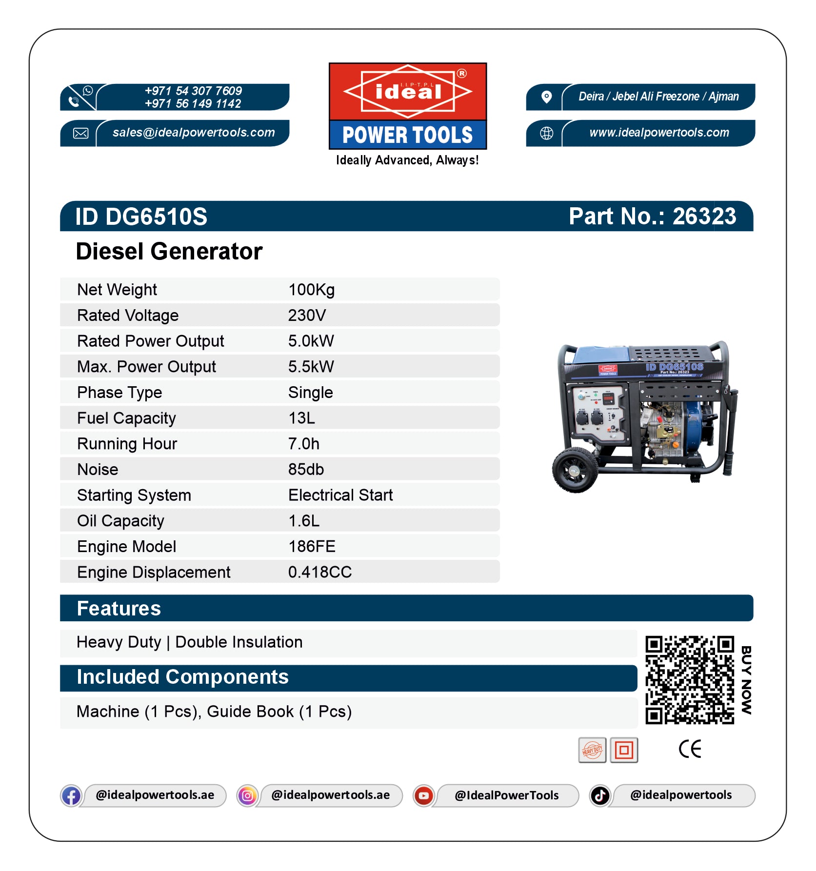 ID DG6510S DIESEL GENERATOR MACHINE [DIESEL] - 26323