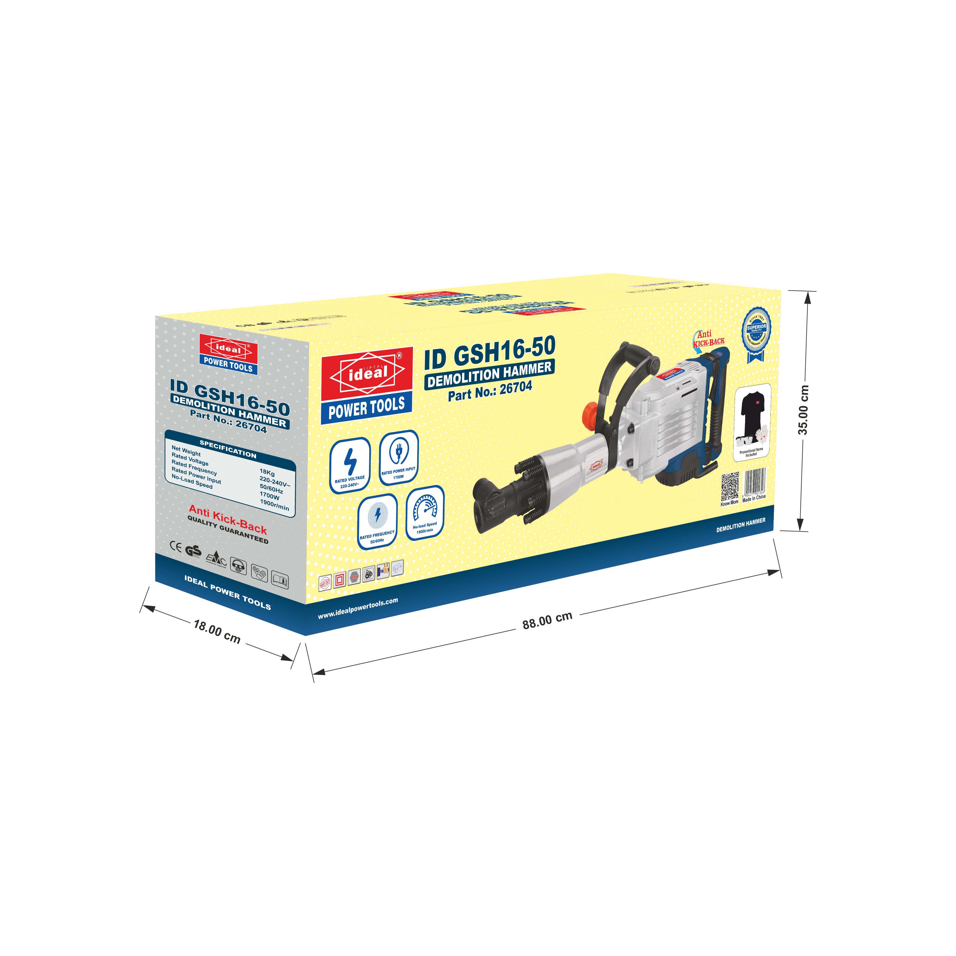 ID GSH16-50 ELECTRIC DEMOLITION HAMMER MACHINE [G-240V] [Bosch Type] - 26704