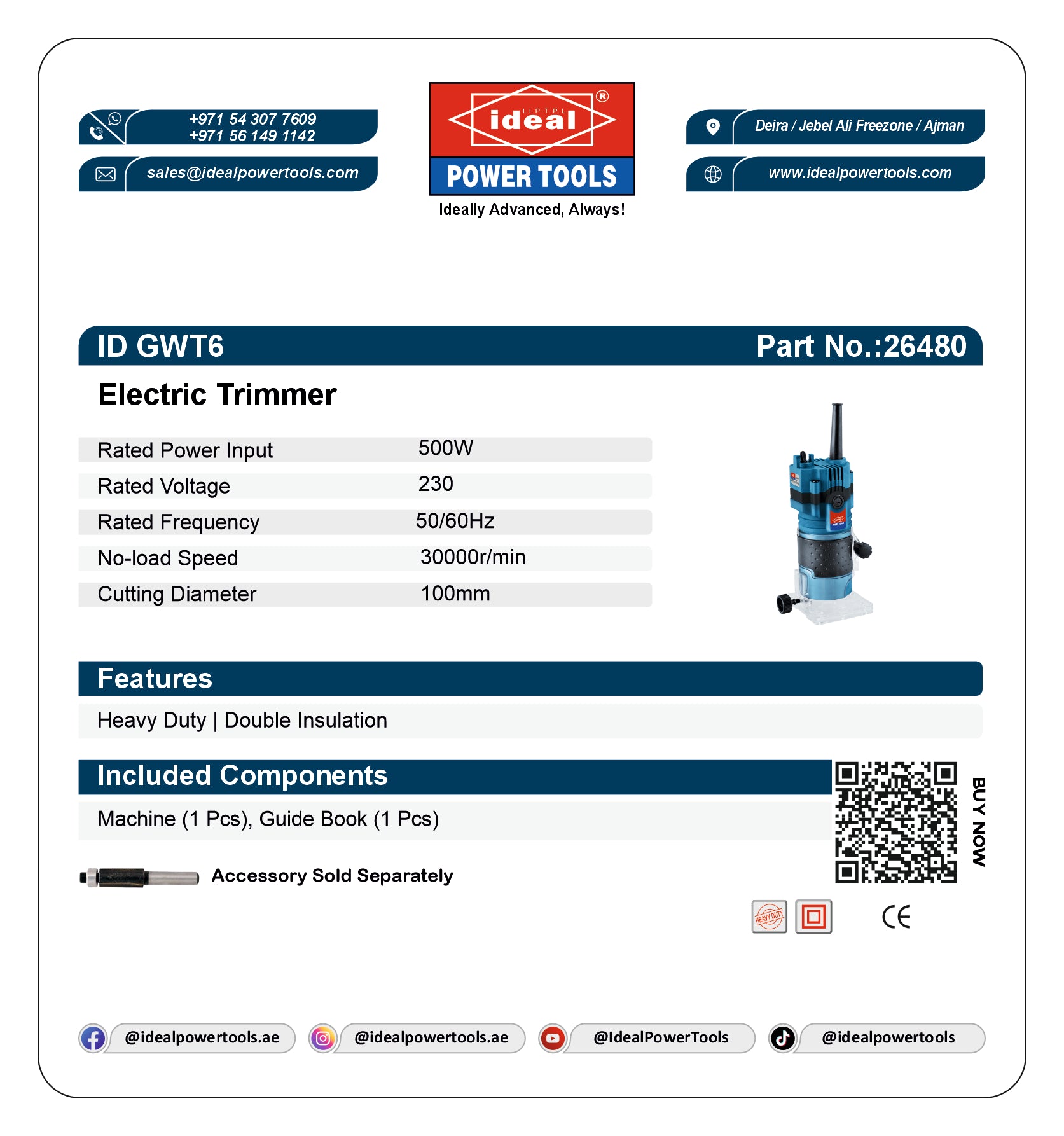 ID GWT6 ELECTRIC TRIMMER MACHINE [G-240V] - 26480