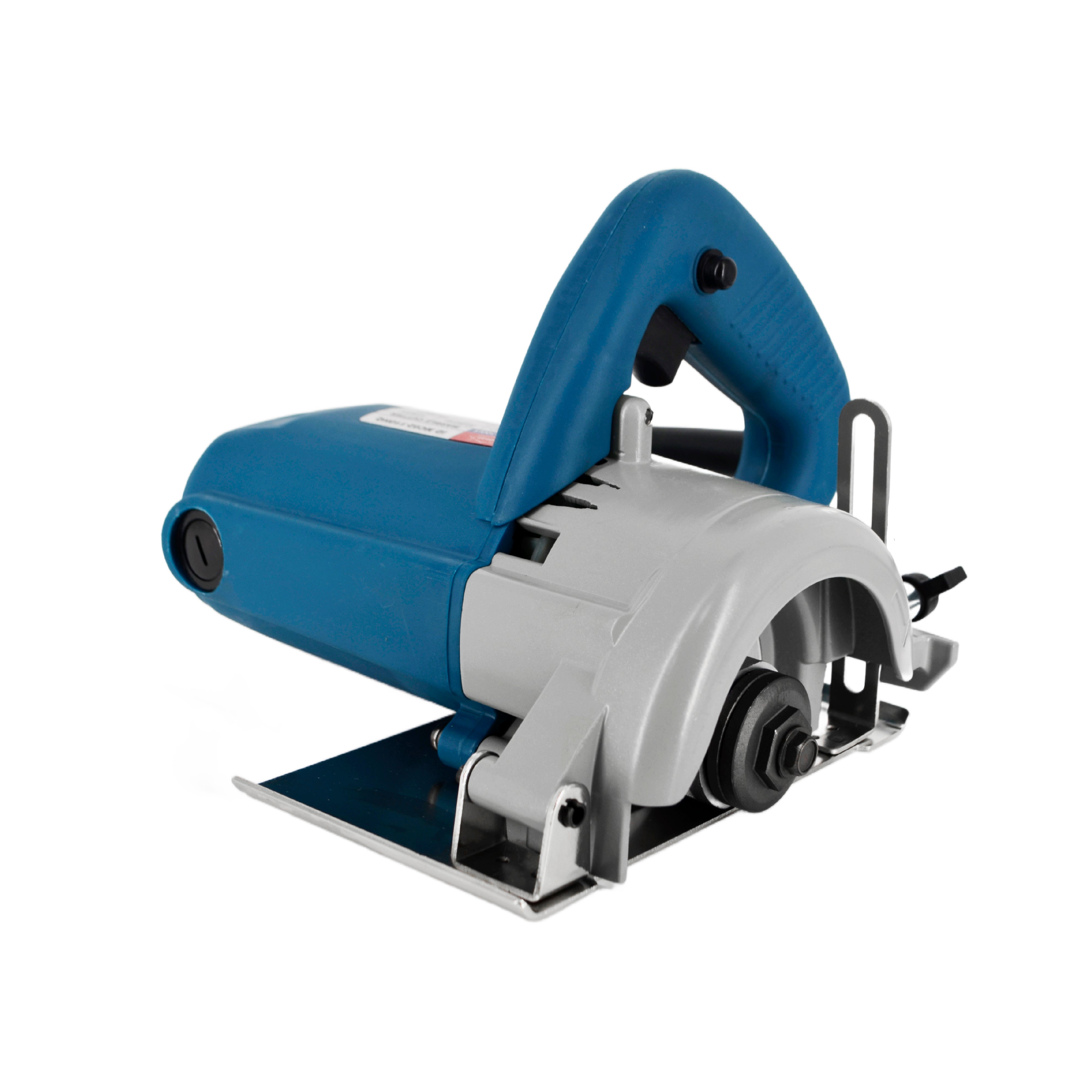 Marble cutter with blue handle on a white background