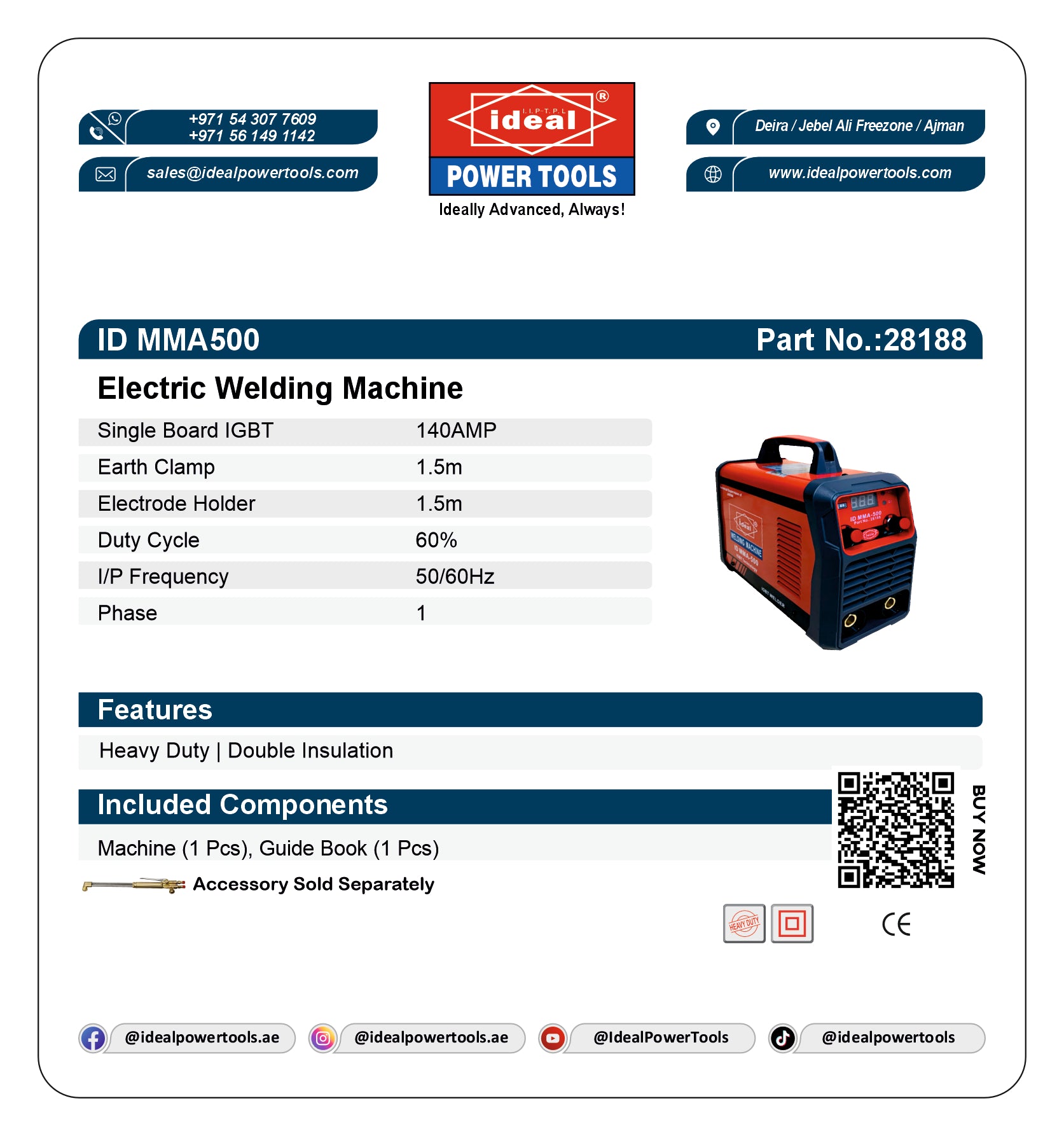 ID MMA500 ELECTRIC WELDING MACHINE