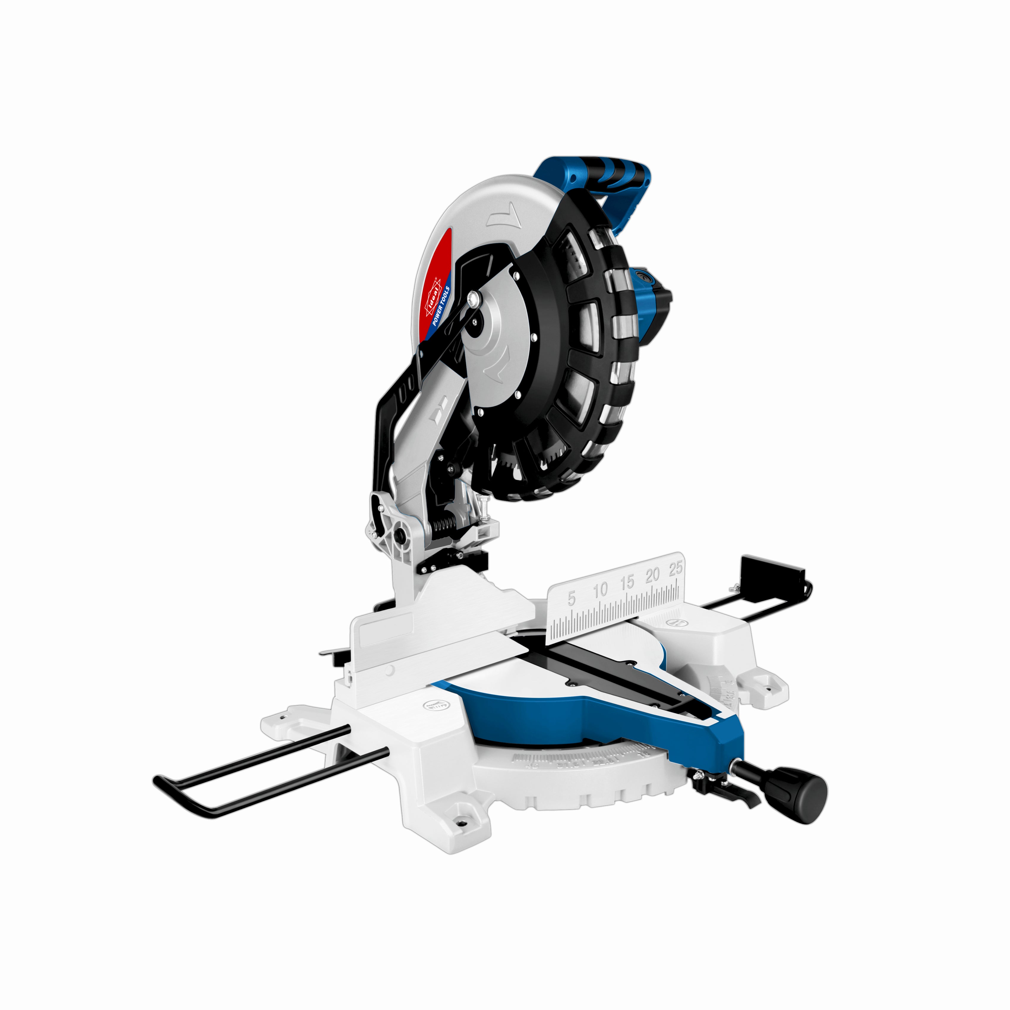 Ideal Power tools Mitre saw with 'Ideal' branding on a white background